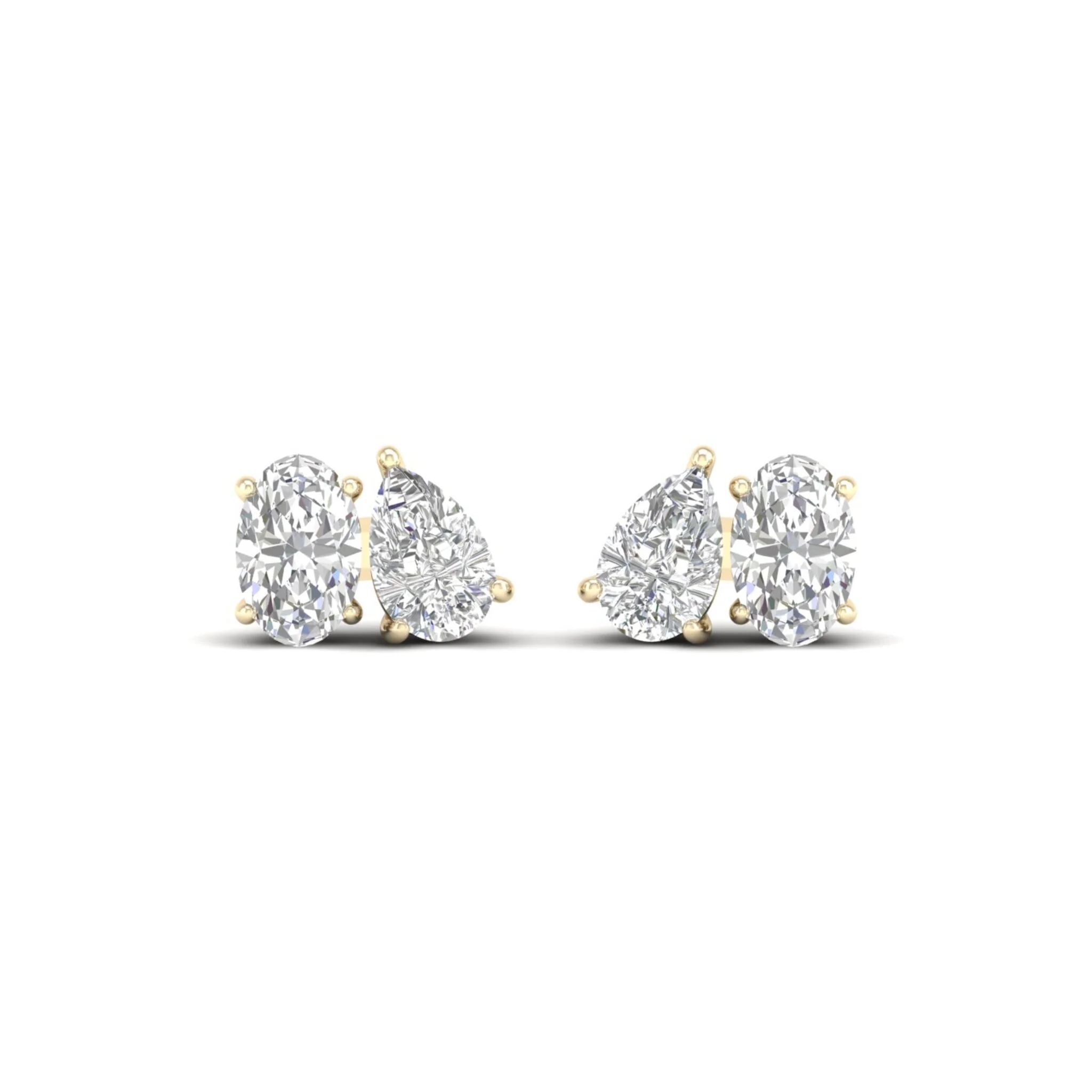 1 1/2 ctw Pear Oval Noi Earring - Image 12