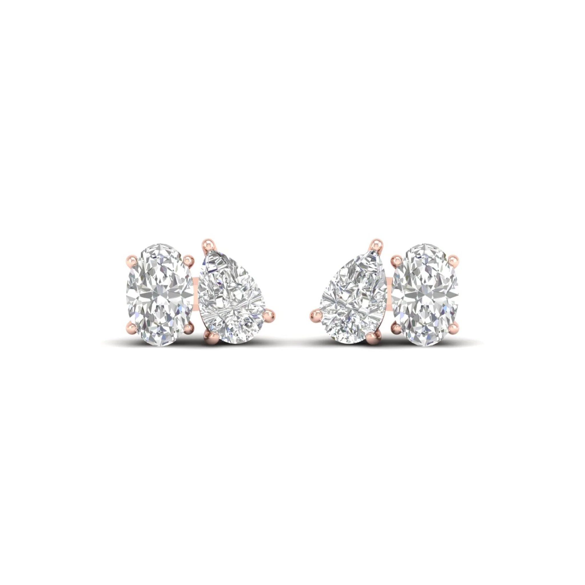 1 1/2 ctw Pear Oval Noi Earring - Image 4