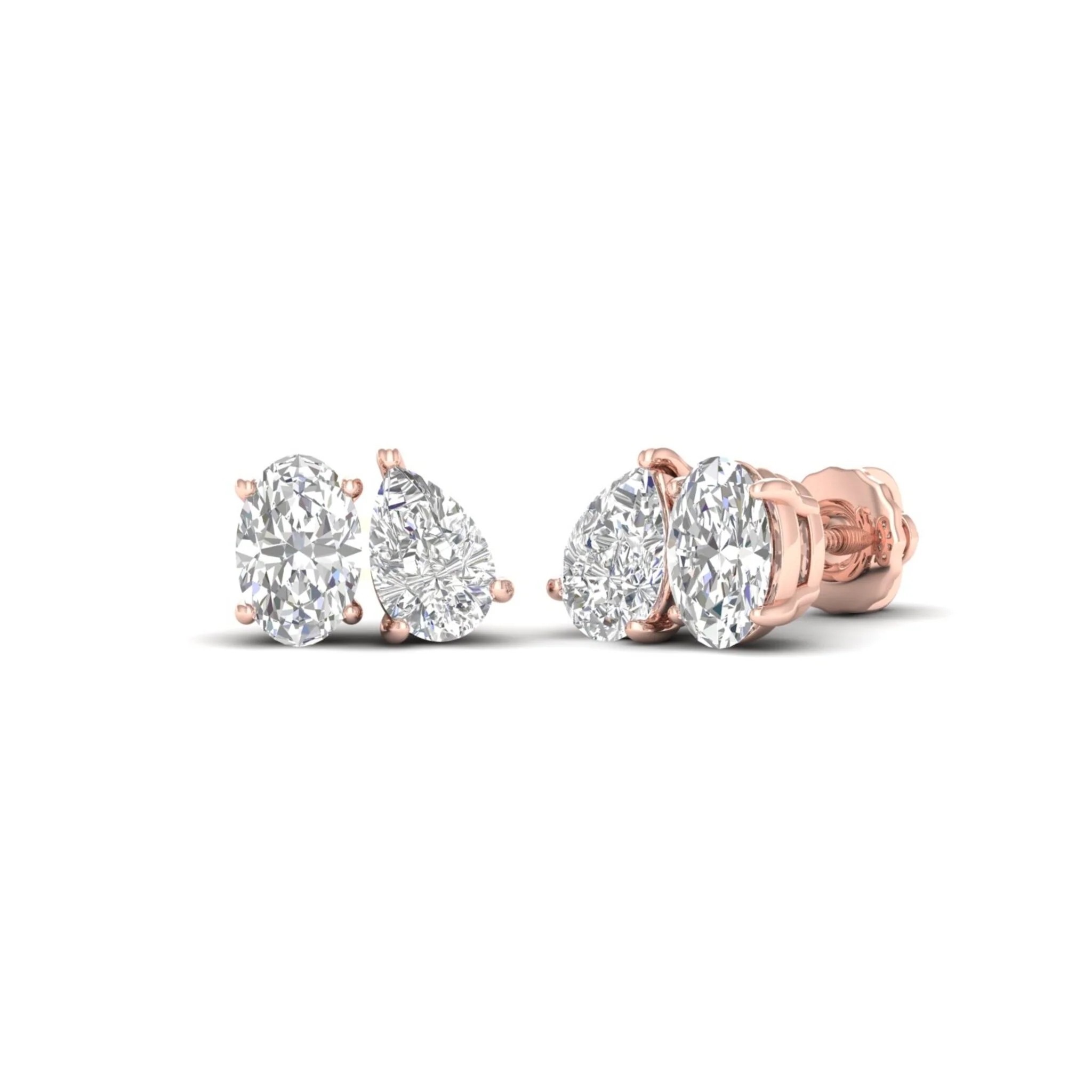 1 1/2 ctw Pear Oval Noi Earring - Image 5