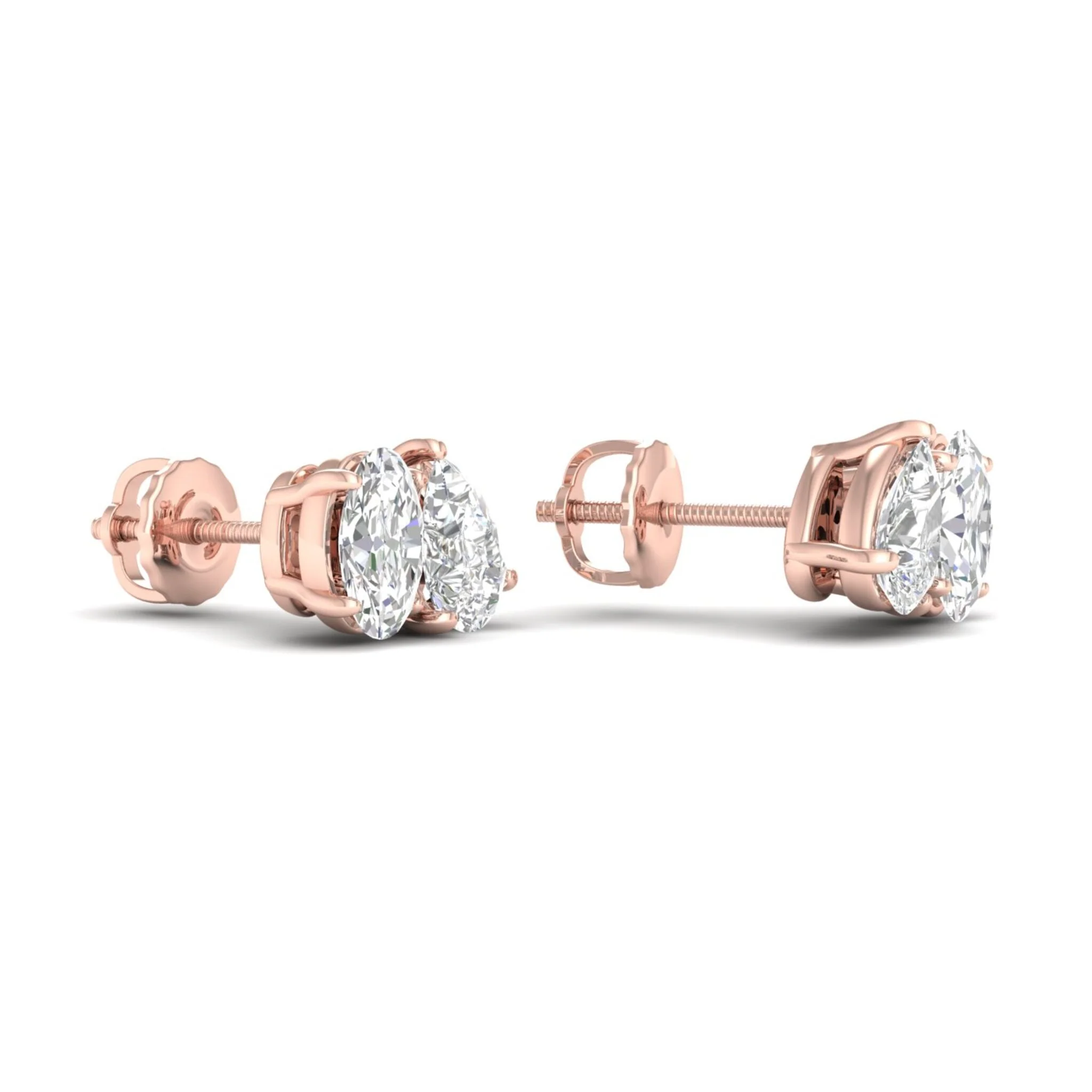 1 1/2 ctw Pear Oval Noi Earring - Image 6