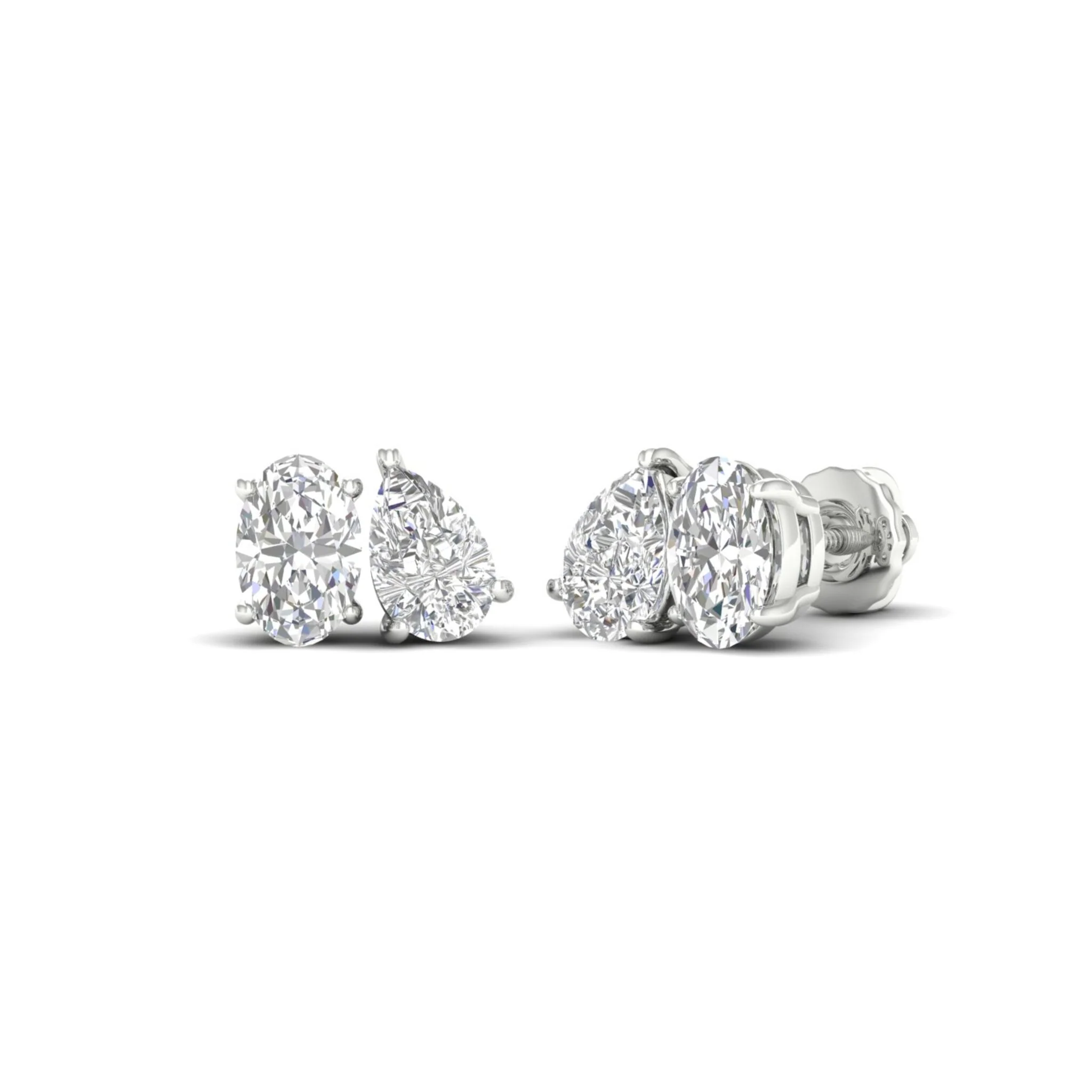 1 1/2 ctw Pear Oval Noi Earring - Image 8