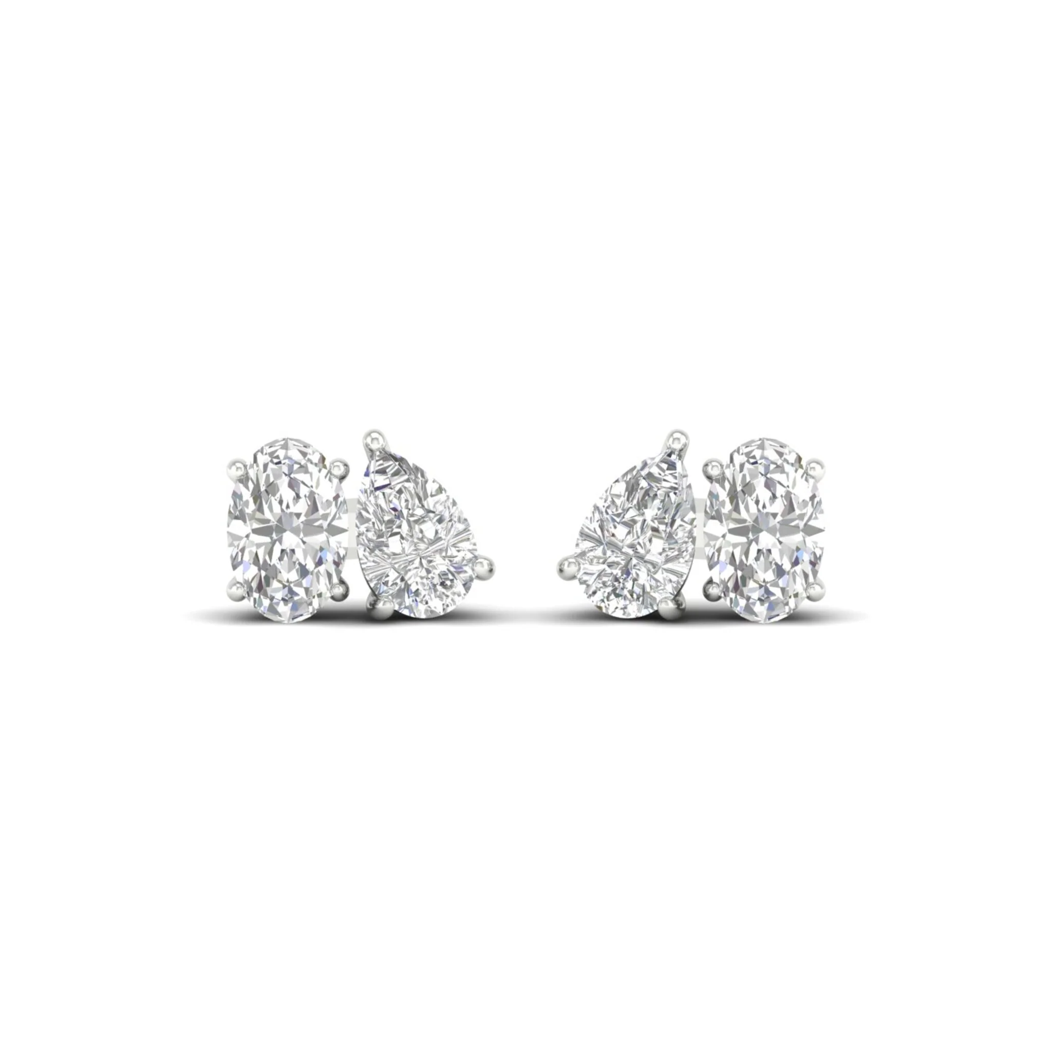 1 1/2 ctw Pear Oval Noi Earring - Image 9