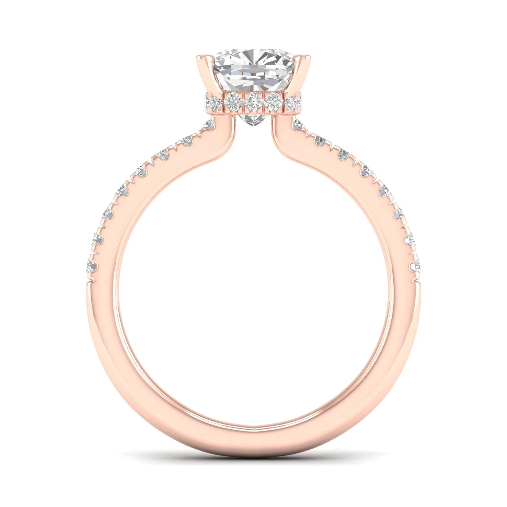 1 1/4 ctw Cushion Classic Hidden Halo Ring - Image 10