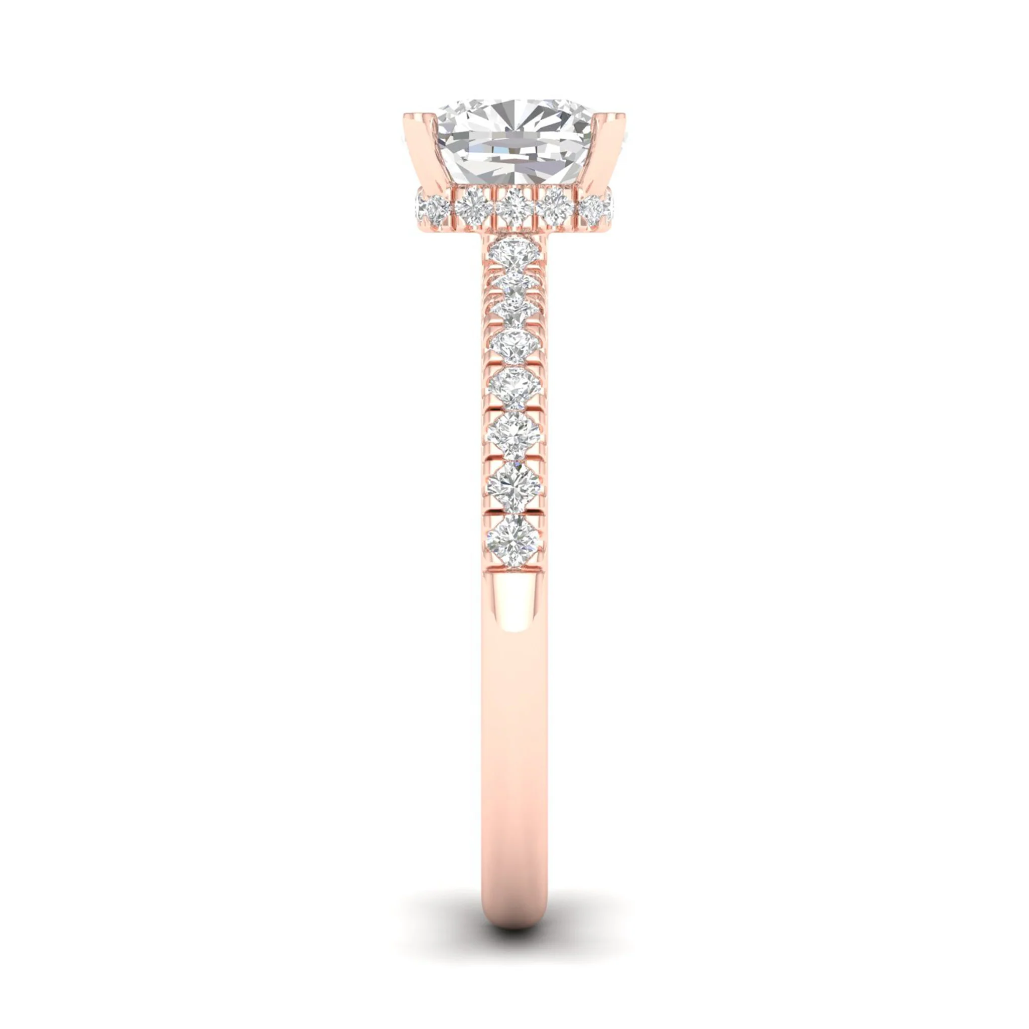 1 1/4 ctw Cushion Classic Hidden Halo Ring - Image 11