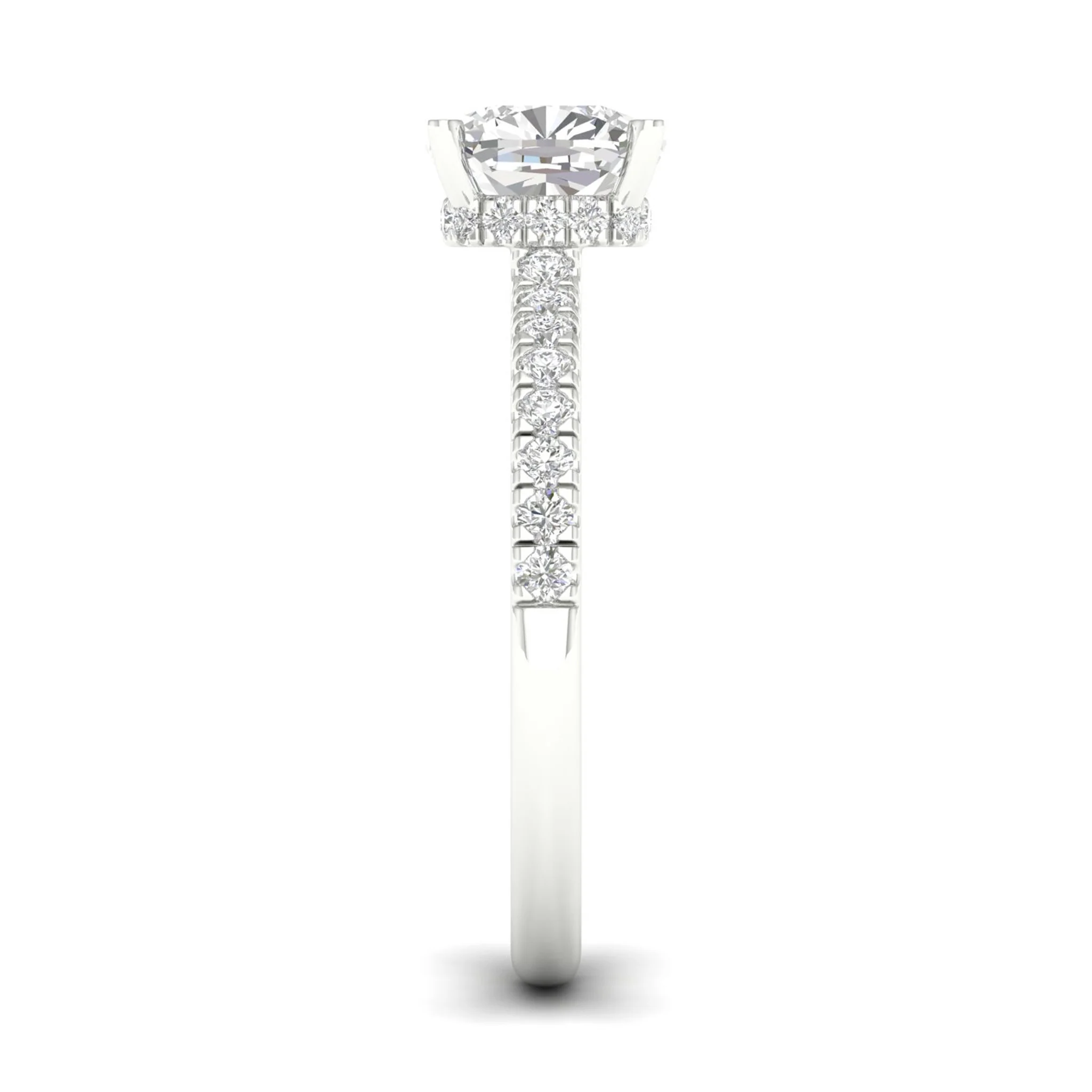 1 1/4 ctw Cushion Classic Hidden Halo Ring - Image 7