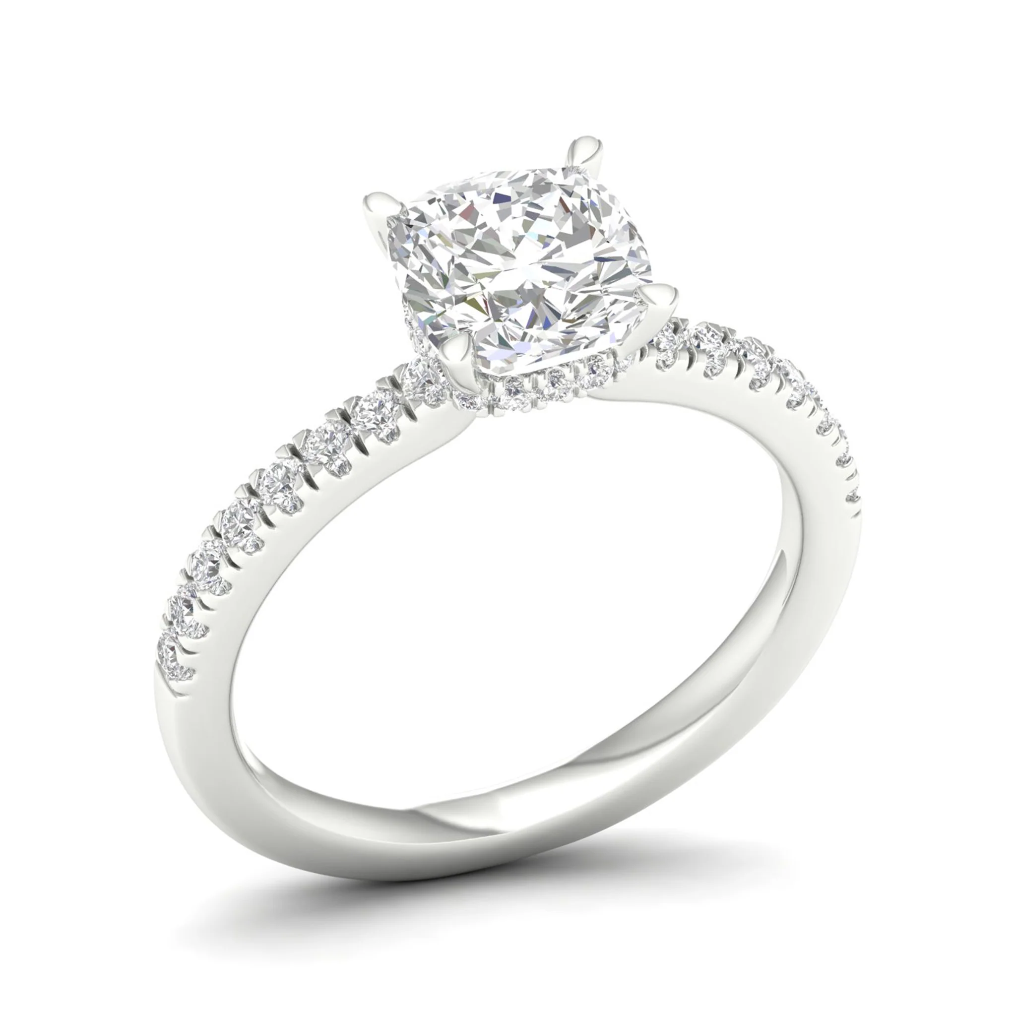 1 1/4 ctw Cushion Classic Hidden Halo Ring - Image 8