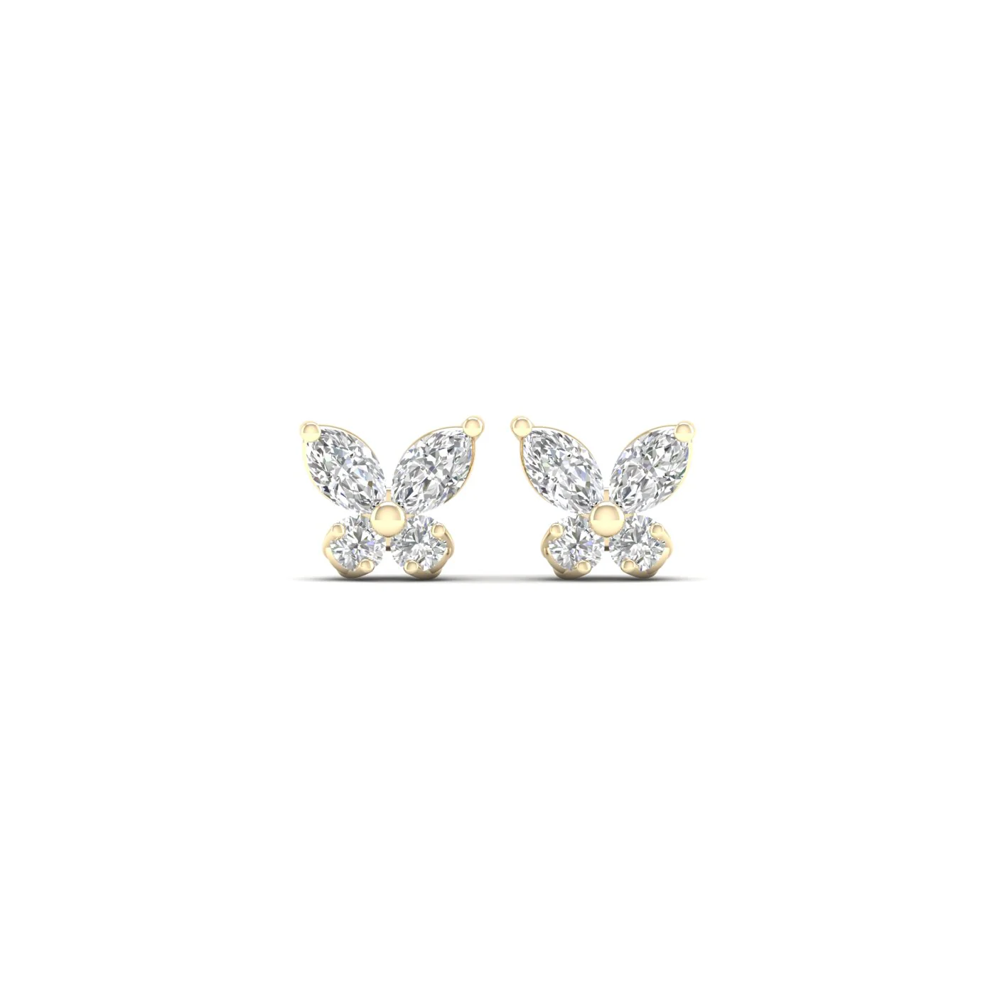 1 1/8 Ctw Butterfly Fashion Ear Stud