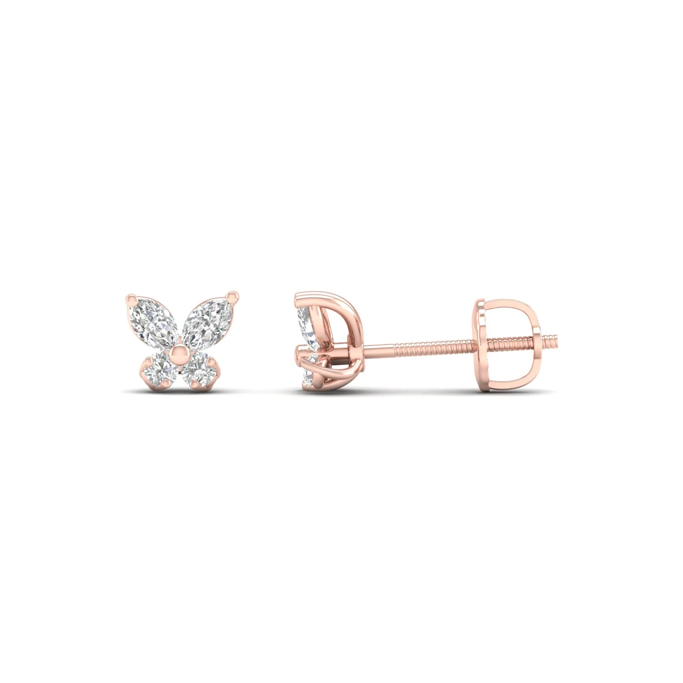 1 1/8 Ctw Butterfly Fashion Ear Stud - Image 10