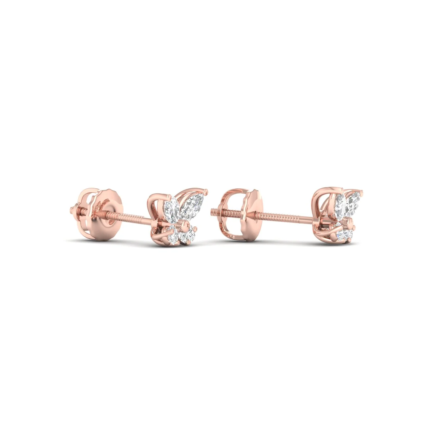 1 1/8 Ctw Butterfly Fashion Ear Stud - Image 12
