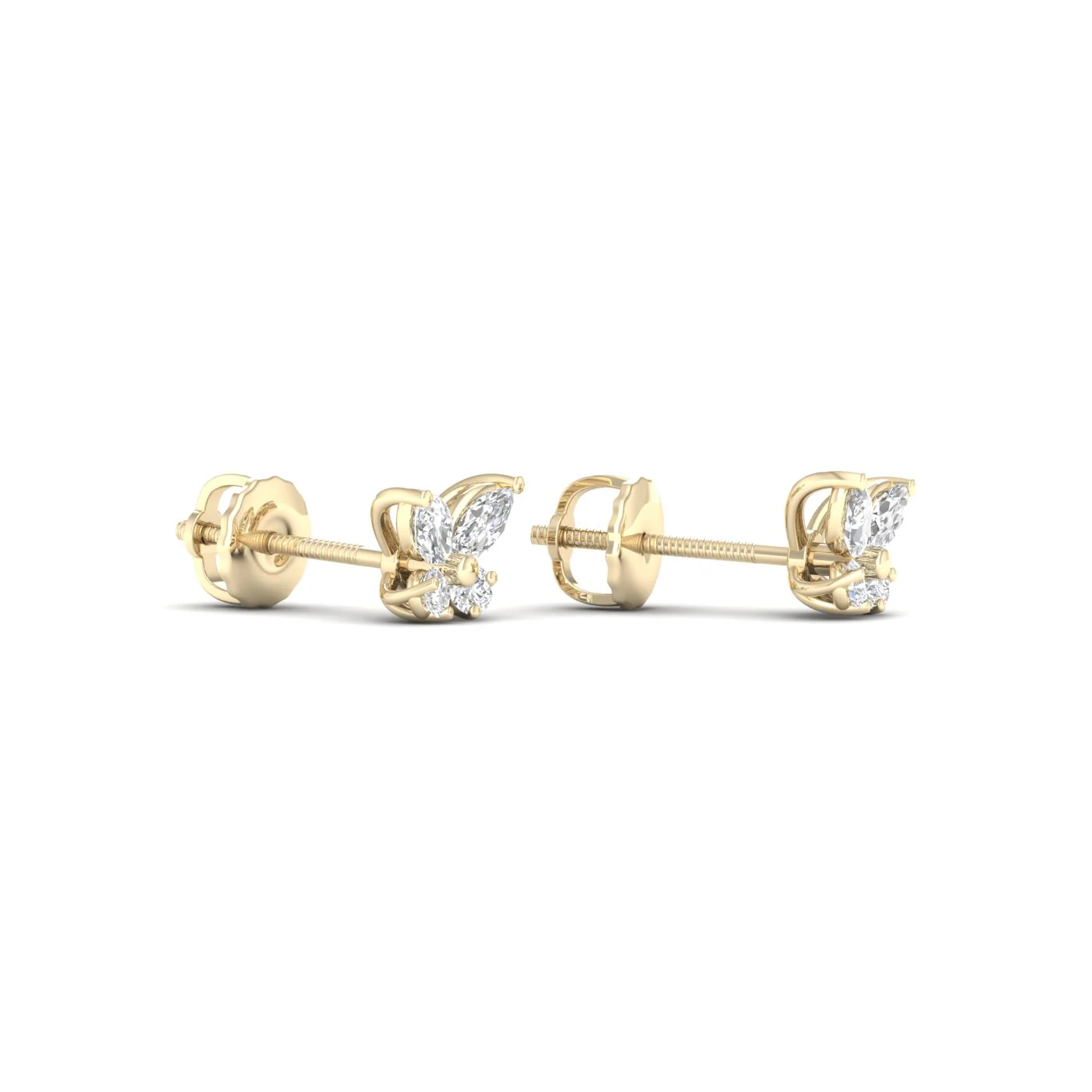 1 1/8 Ctw Butterfly Fashion Ear Stud - Image 4