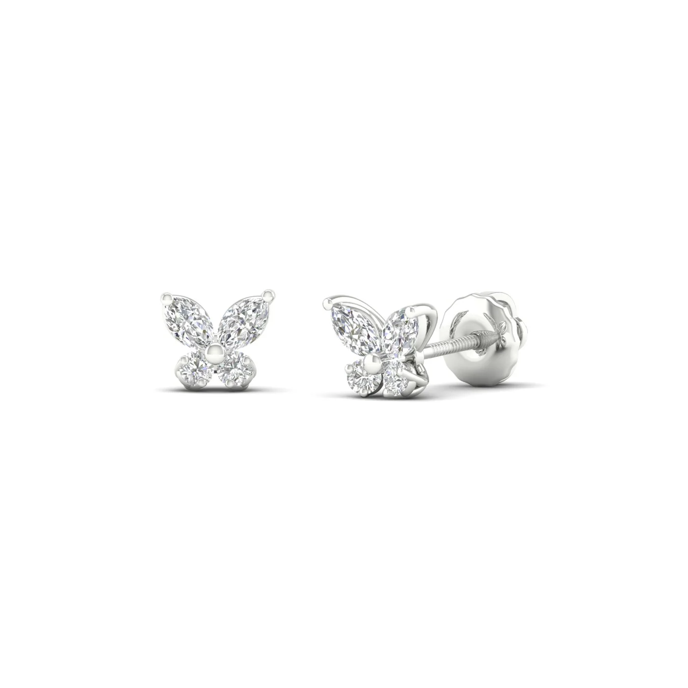 1 1/8 Ctw Butterfly Fashion Ear Stud - Image 5