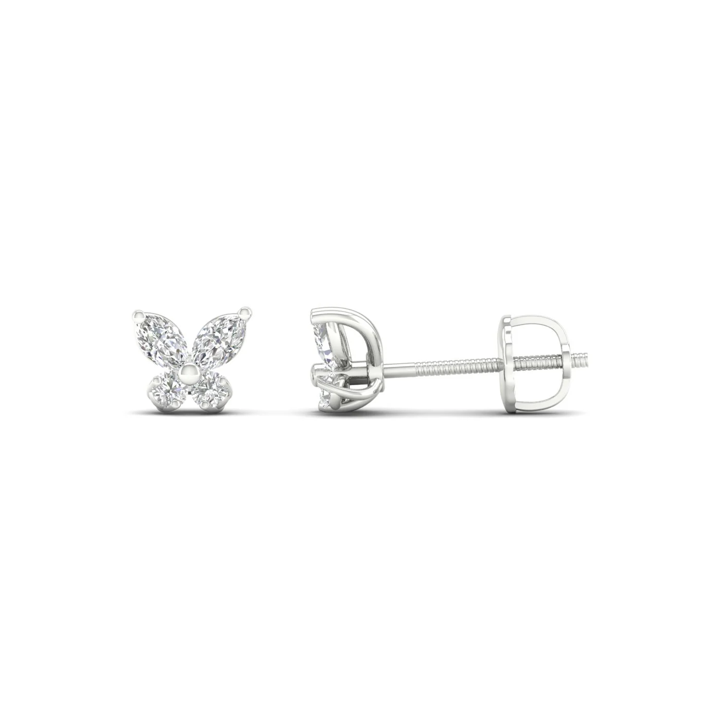 1 1/8 Ctw Butterfly Fashion Ear Stud - Image 6