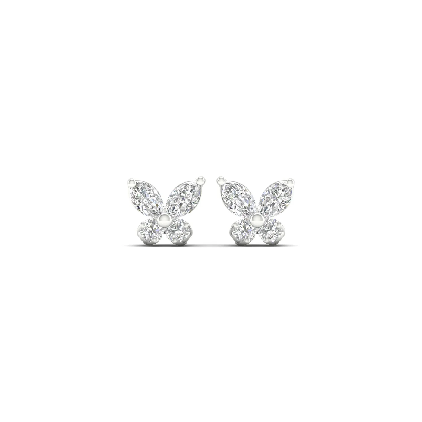 1 1/8 Ctw Butterfly Fashion Ear Stud - Image 7
