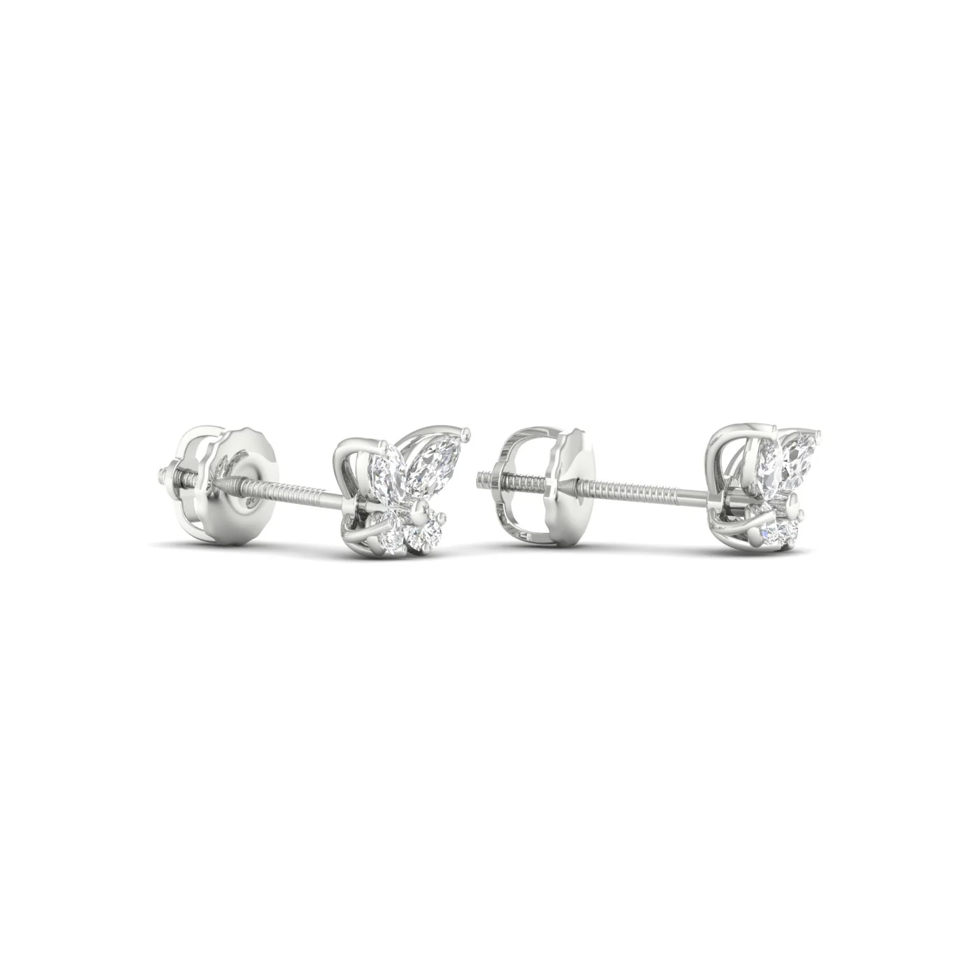 1 1/8 Ctw Butterfly Fashion Ear Stud - Image 8
