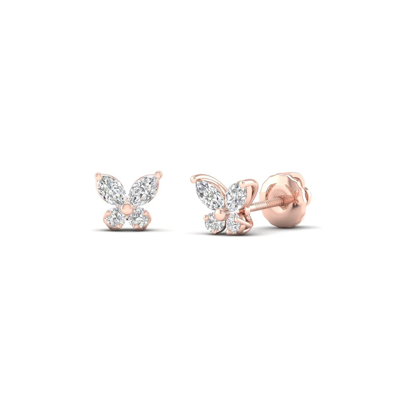 1 1/8 Ctw Butterfly Fashion Ear Stud - Image 9