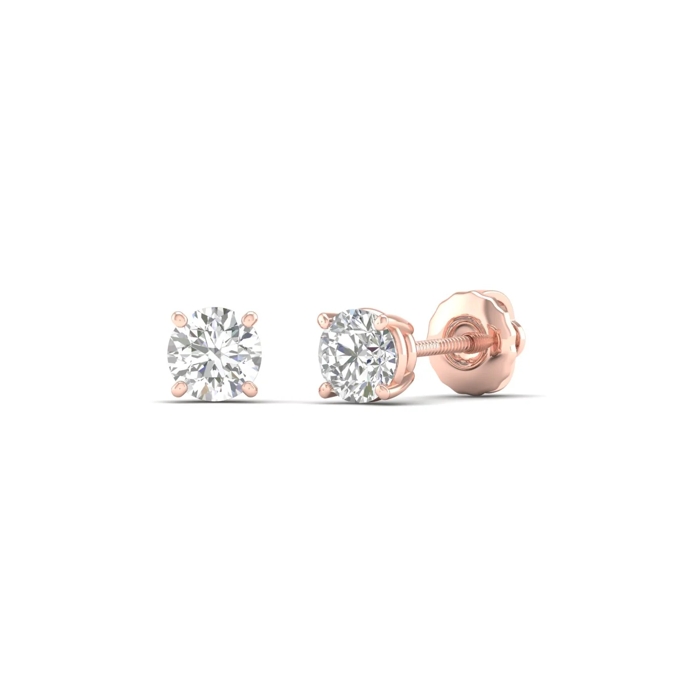 1/2 ctw Classic Round Solitaire Ear Stud - Image 12