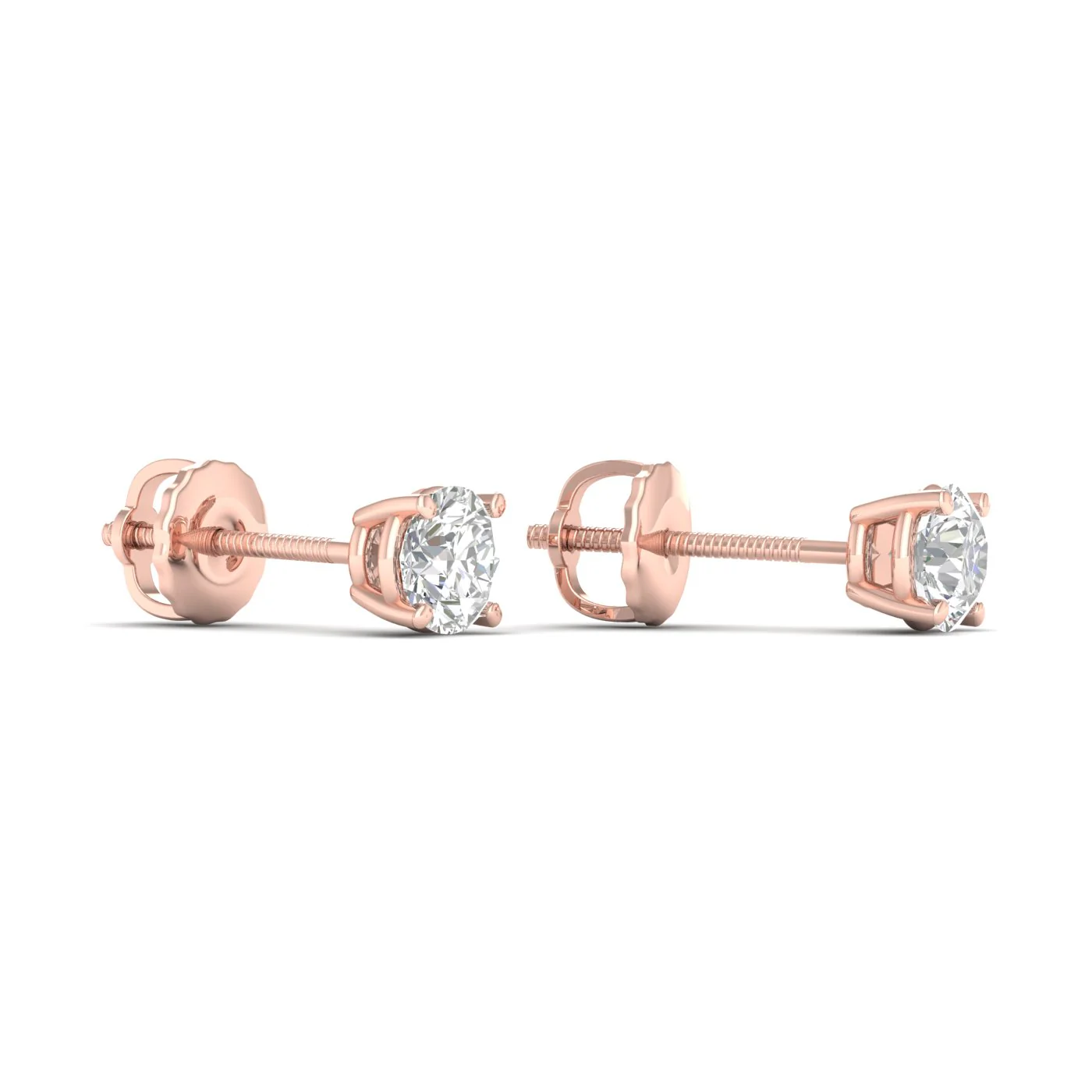 1/2 ctw Classic Round Solitaire Ear Stud - Image 15