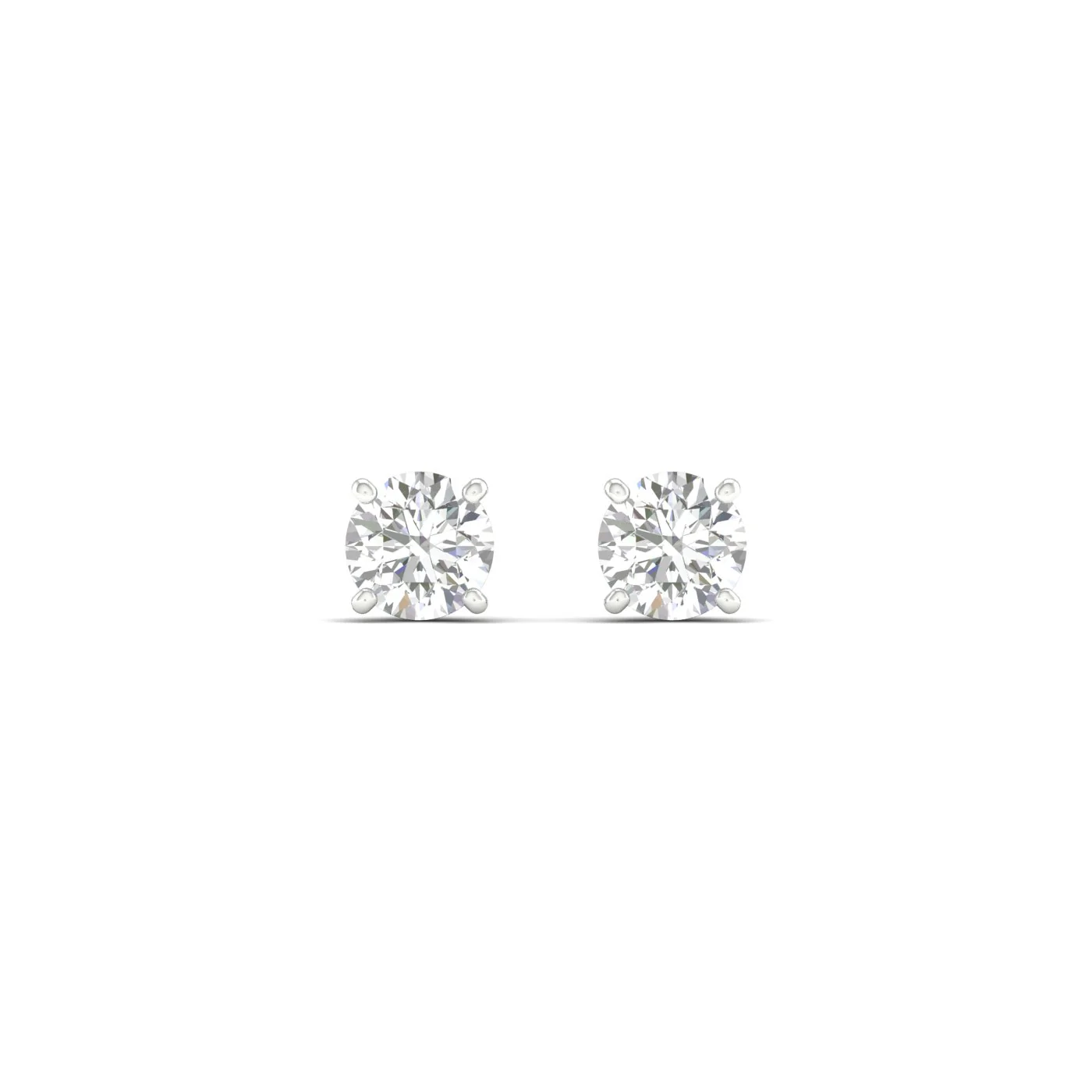 1/2 ctw Classic Round Solitaire Ear Stud - Image 6