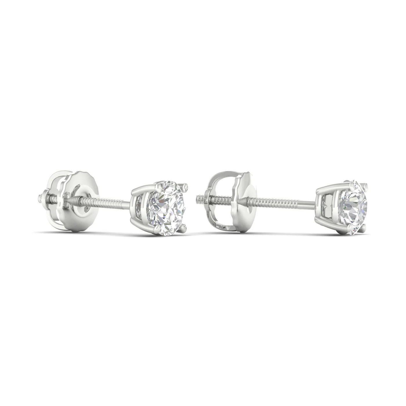 1/2 ctw Classic Round Solitaire Ear Stud - Image 8