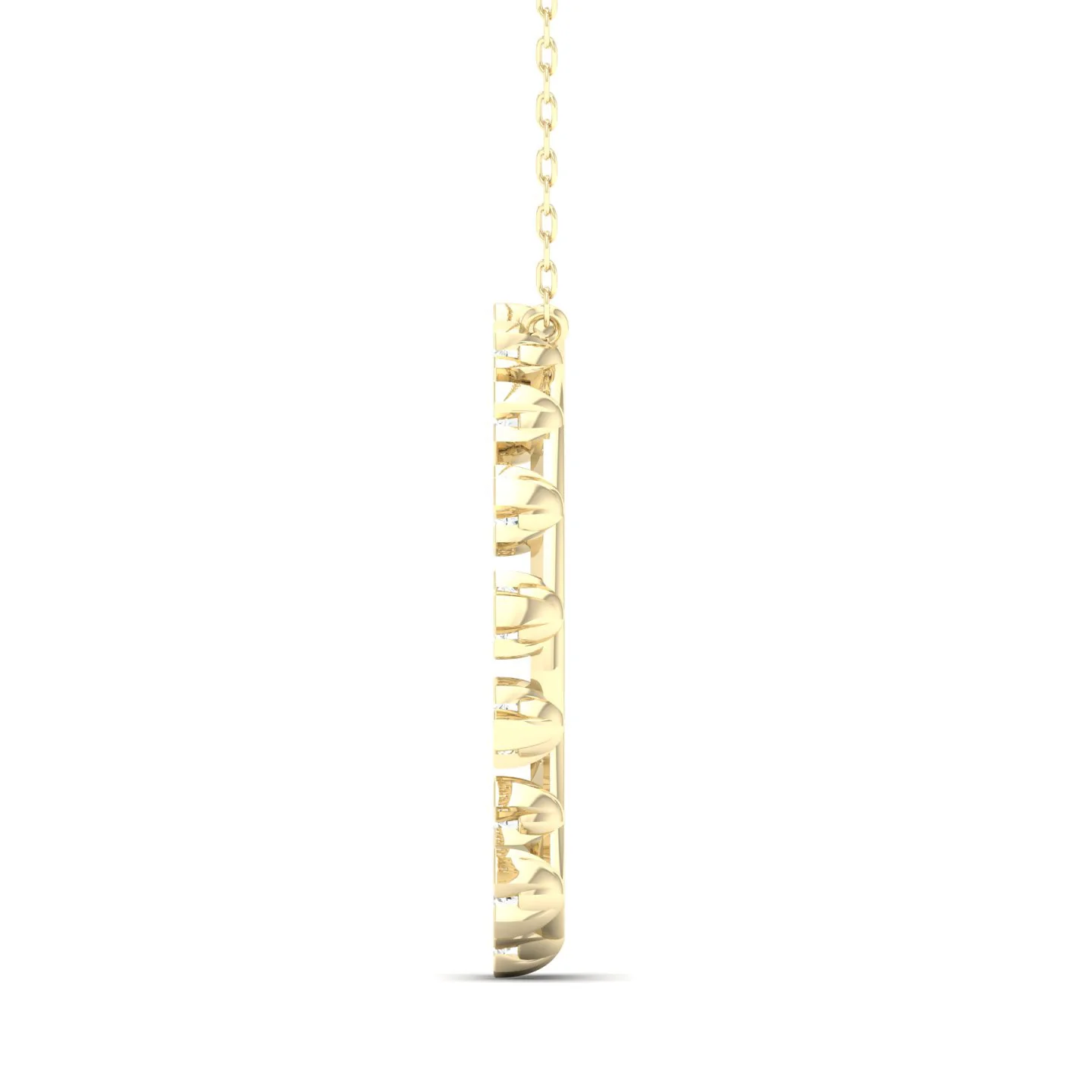 1/2 Faux Oval Open Circle Fashion Pendant - Image 3