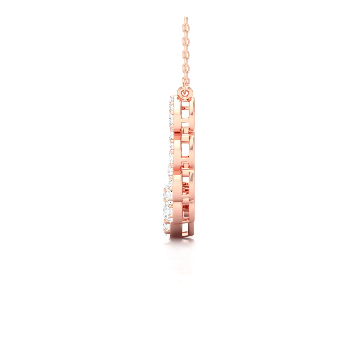1 3/4 Ctw Nine Cluster Graduating Fashion Pendant - Image 8