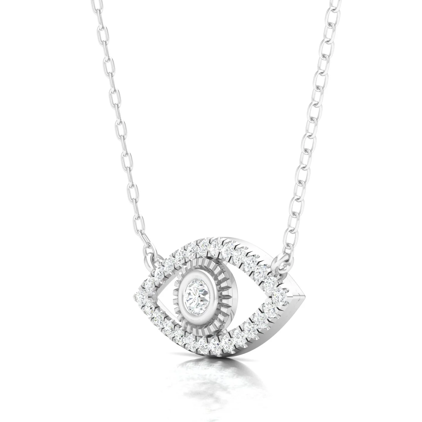 1/5 Ctw Evil Eye Miligrain Fashion Pendant - Image 6