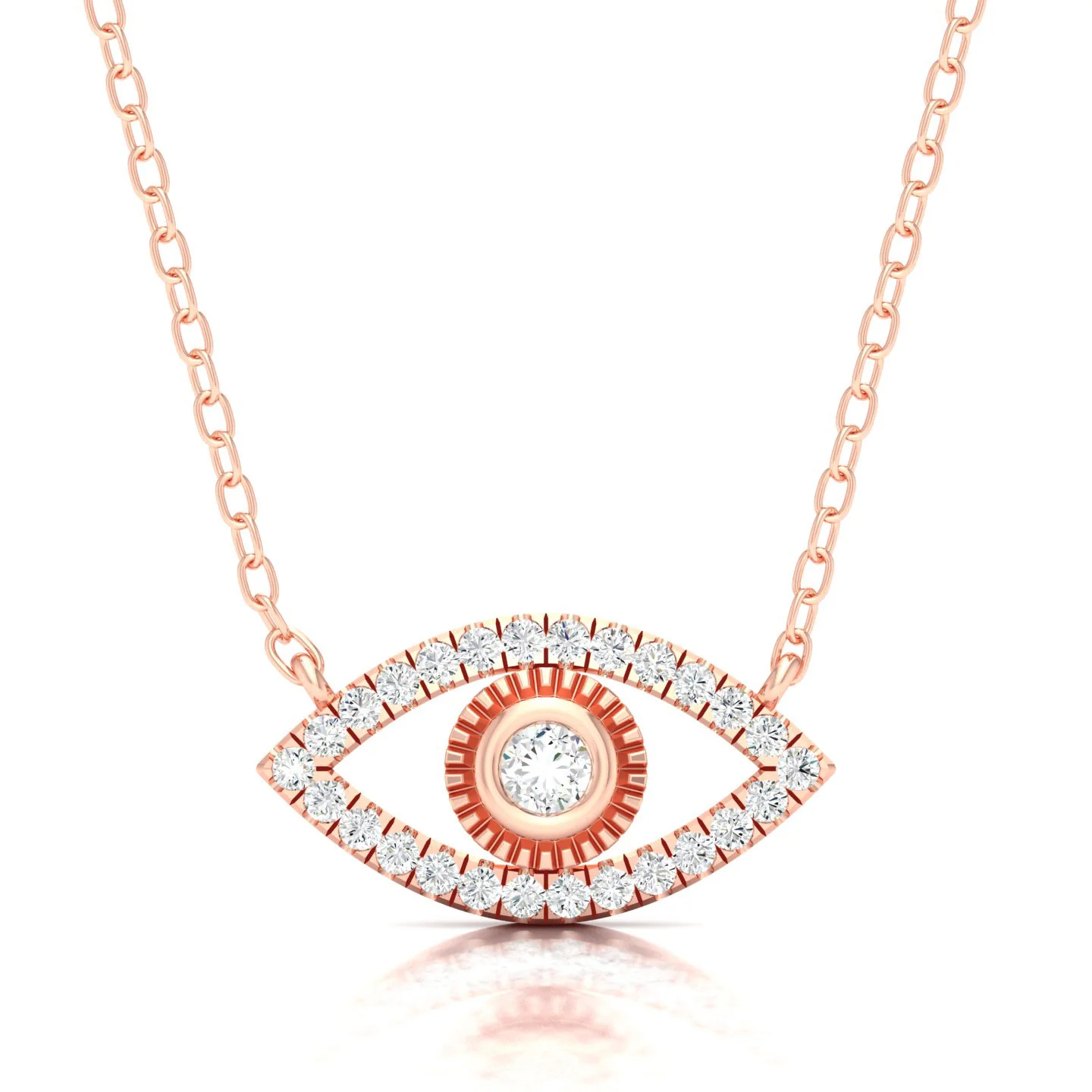 1/5 Ctw Evil Eye Miligrain Fashion Pendant - Image 7