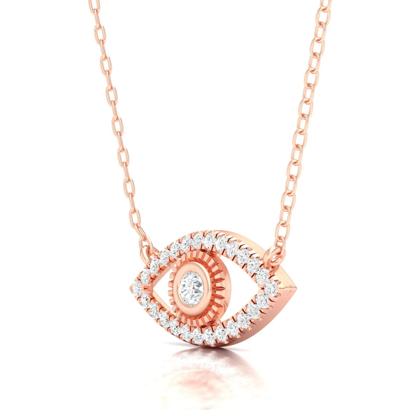 1/5 Ctw Evil Eye Miligrain Fashion Pendant - Image 9