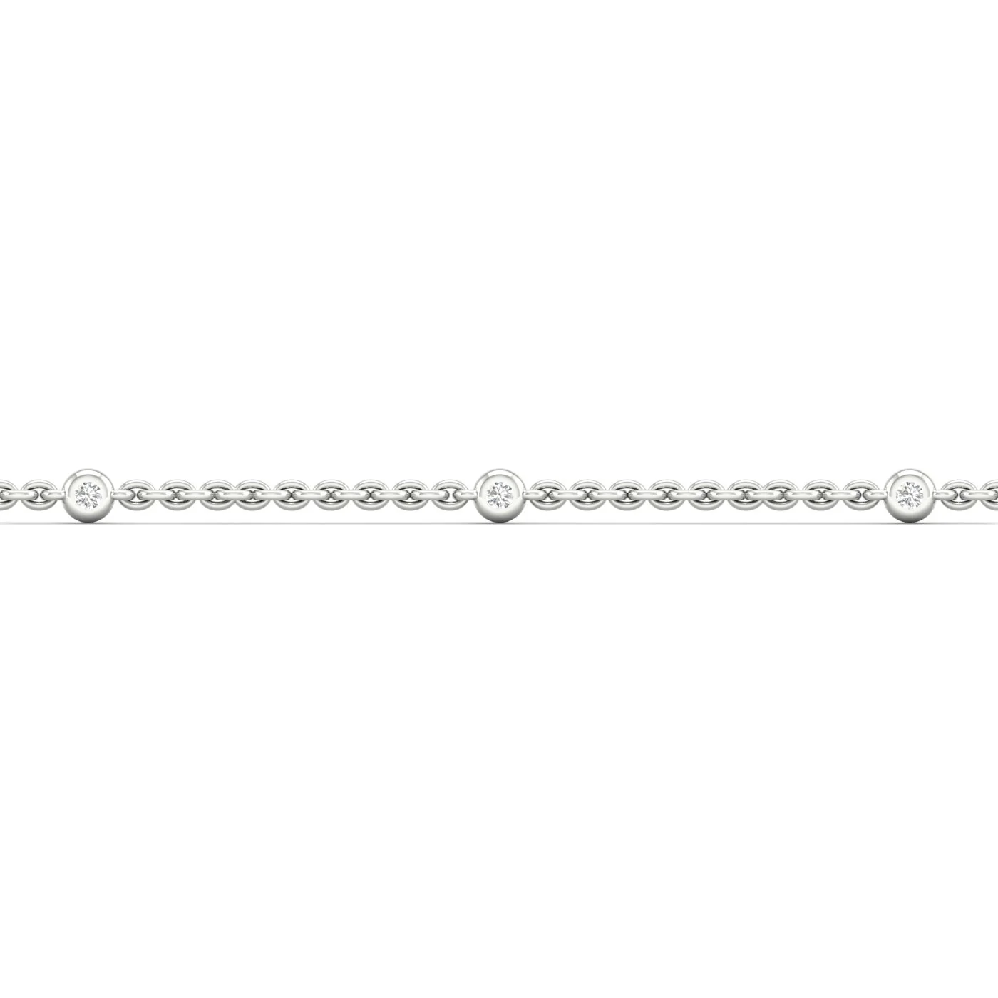 1/6 Ctw 5 Stone Station Fashion Bracelet - Image 4
