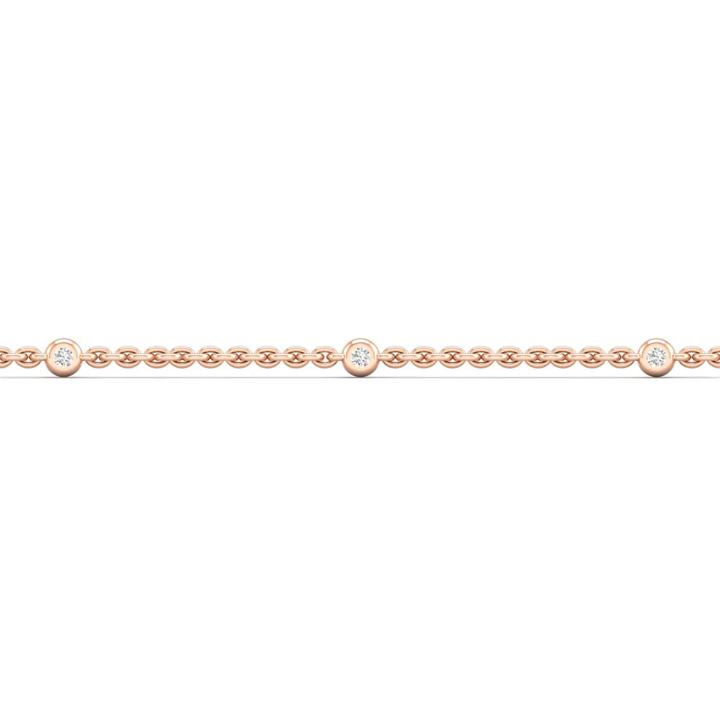 1/6 Ctw 5 Stone Station Fashion Bracelet - Image 5