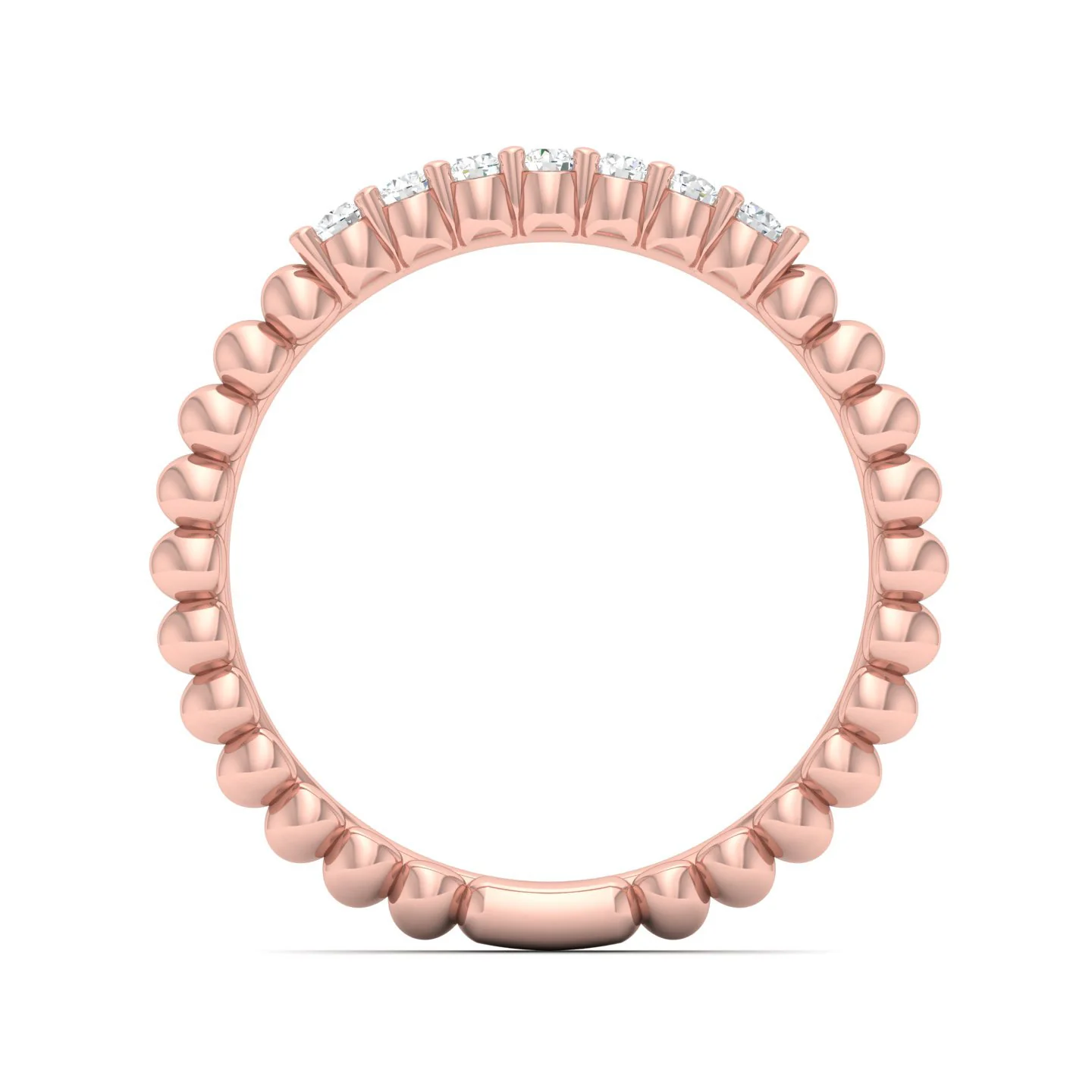 1/6 Ctw Seven Stone Bubble Stackable Ring - Image 10