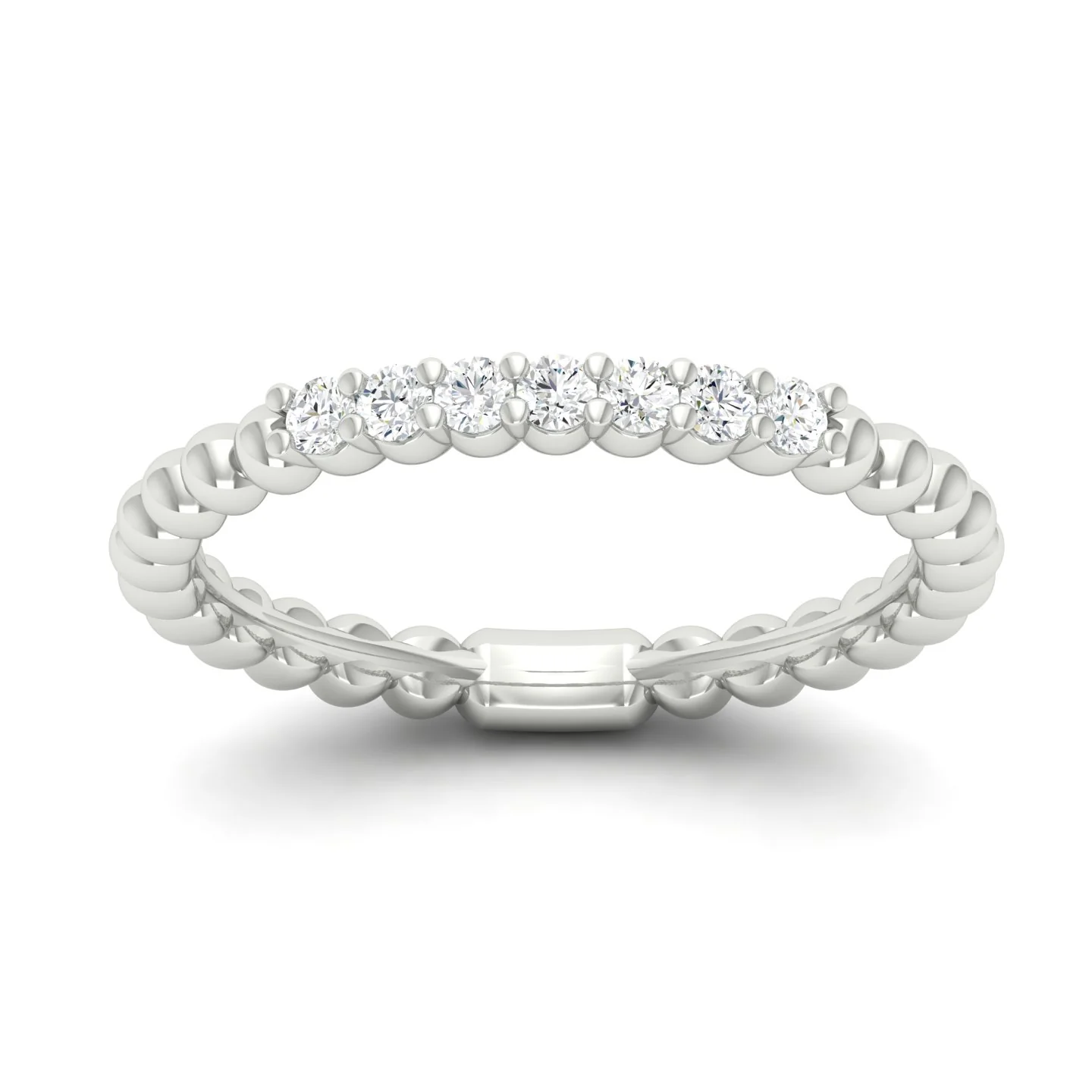 1/6 Ctw Seven Stone Bubble Stackable Ring - Image 5