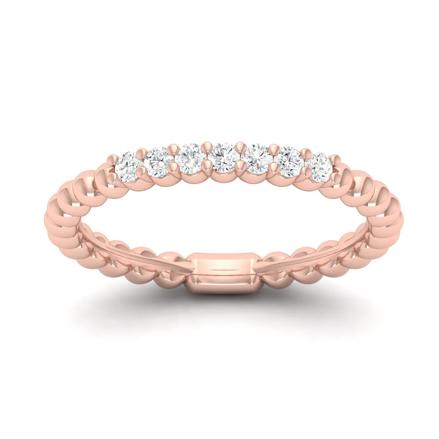 1/6 Ctw Seven Stone Bubble Stackable Ring - Image 9
