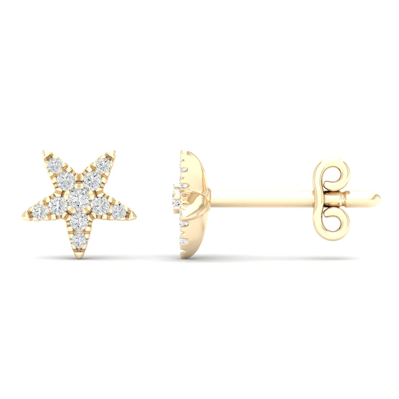 1/6 Ctw Tiny Star Fashion Ear Stud - Image 2