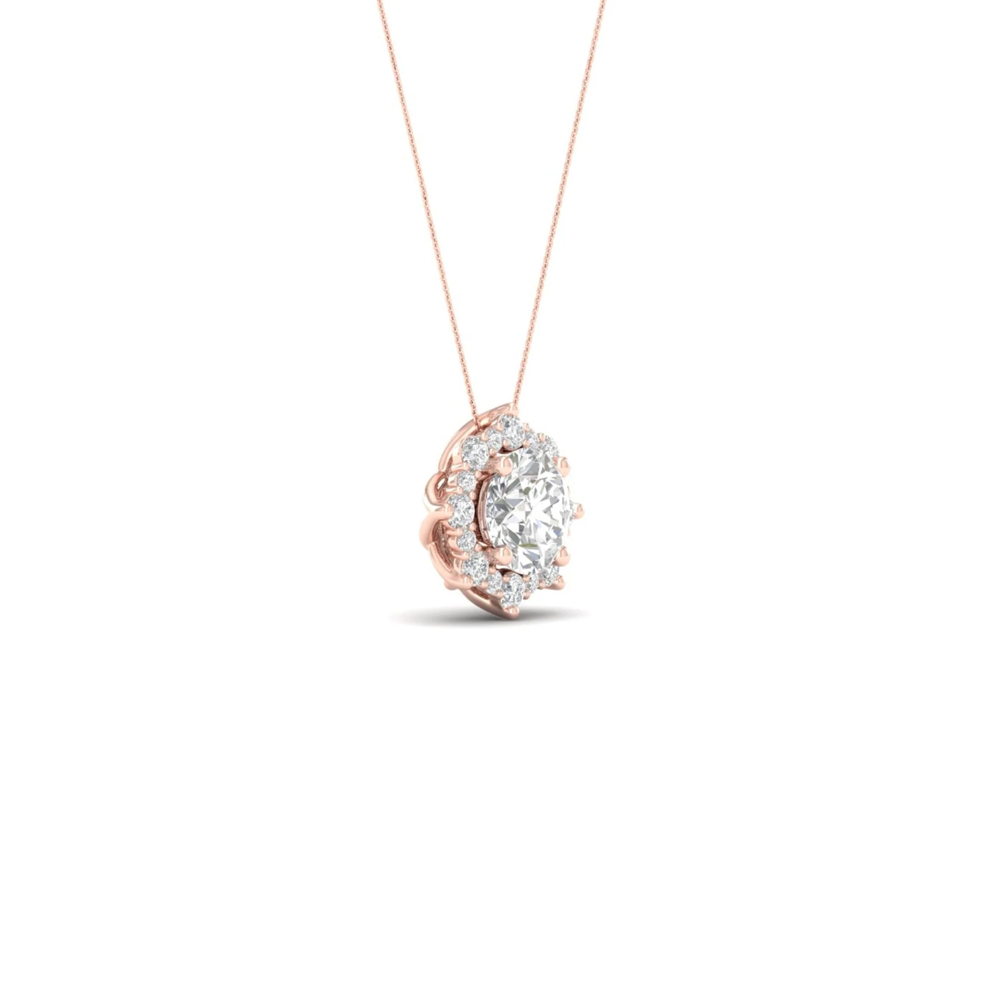 1 ctw Floral Lab Pendant - Image 10