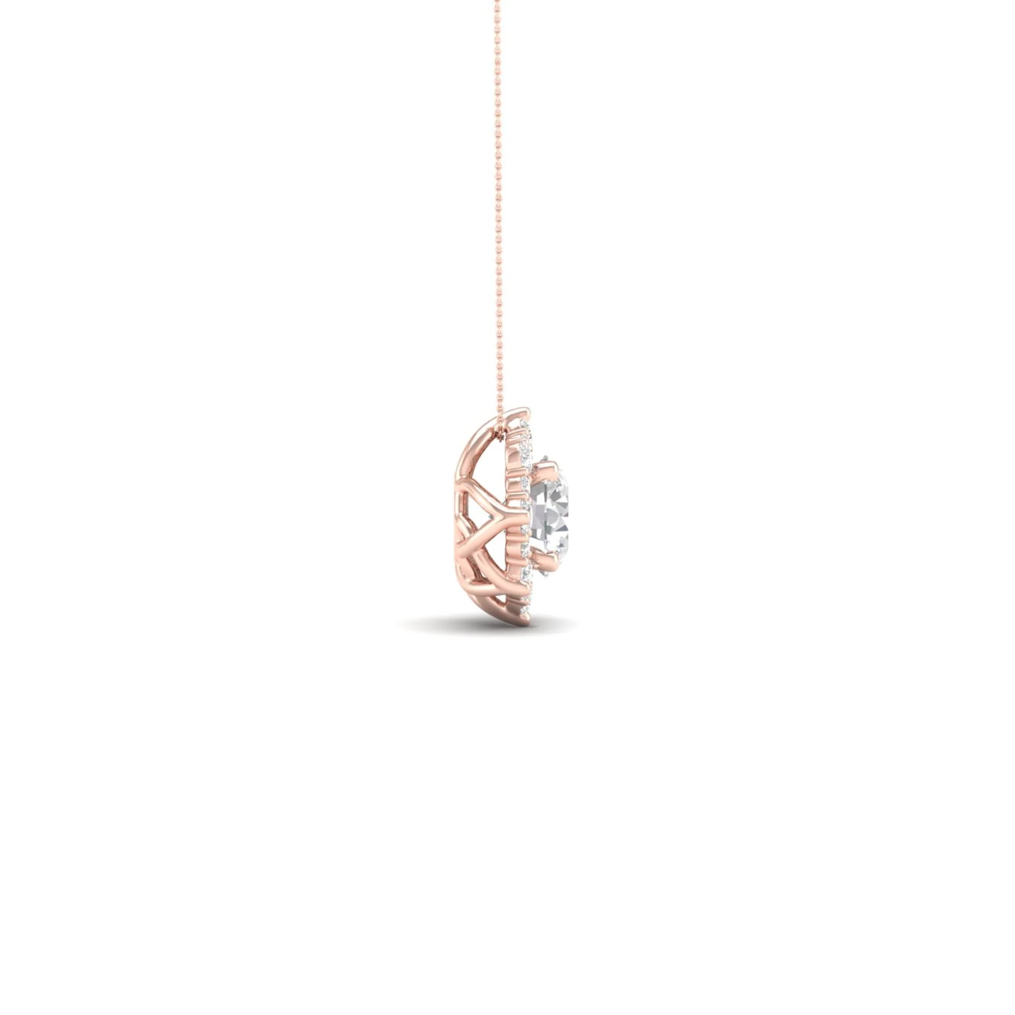 1 ctw Floral Lab Pendant - Image 11