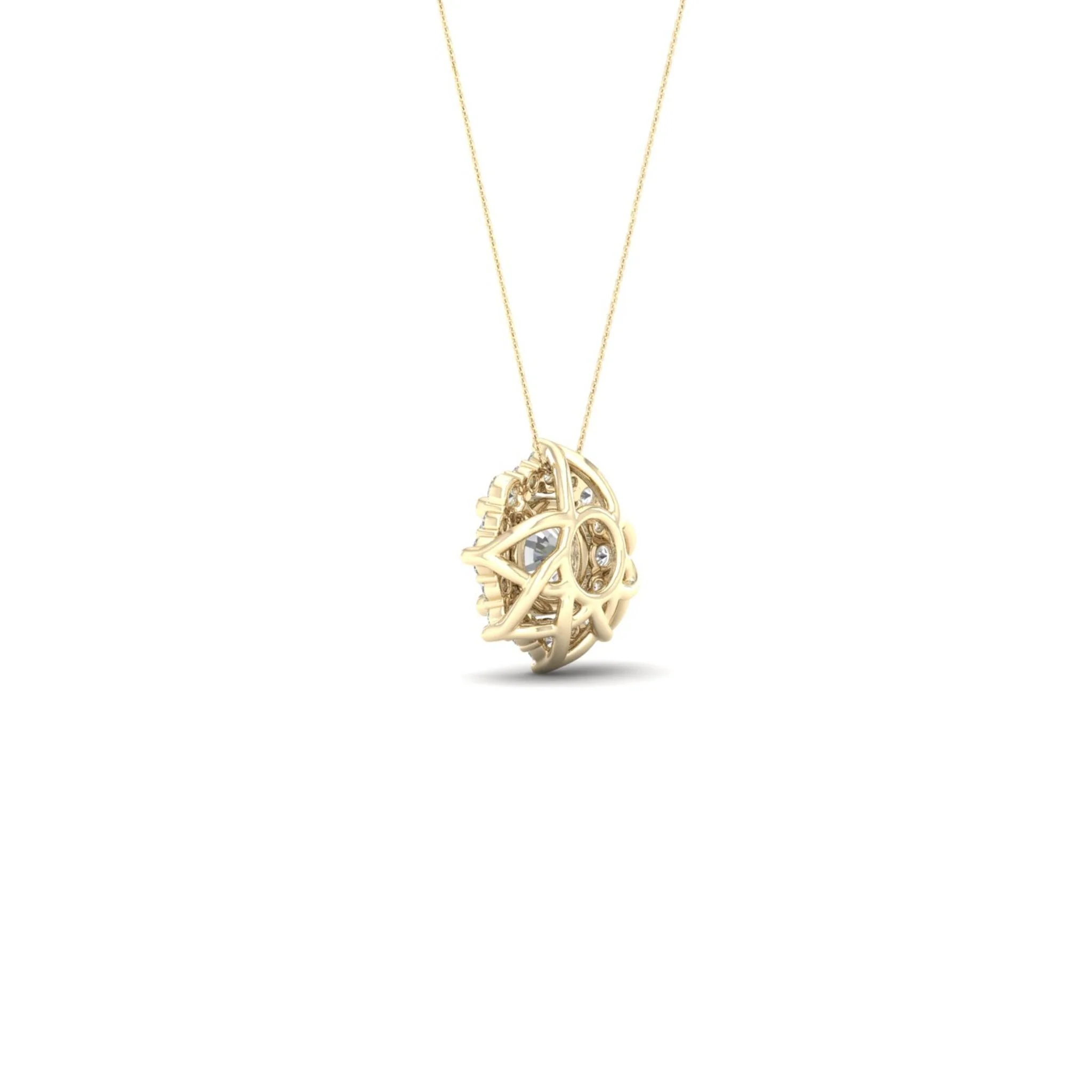1 ctw Floral Lab Pendant - Image 4