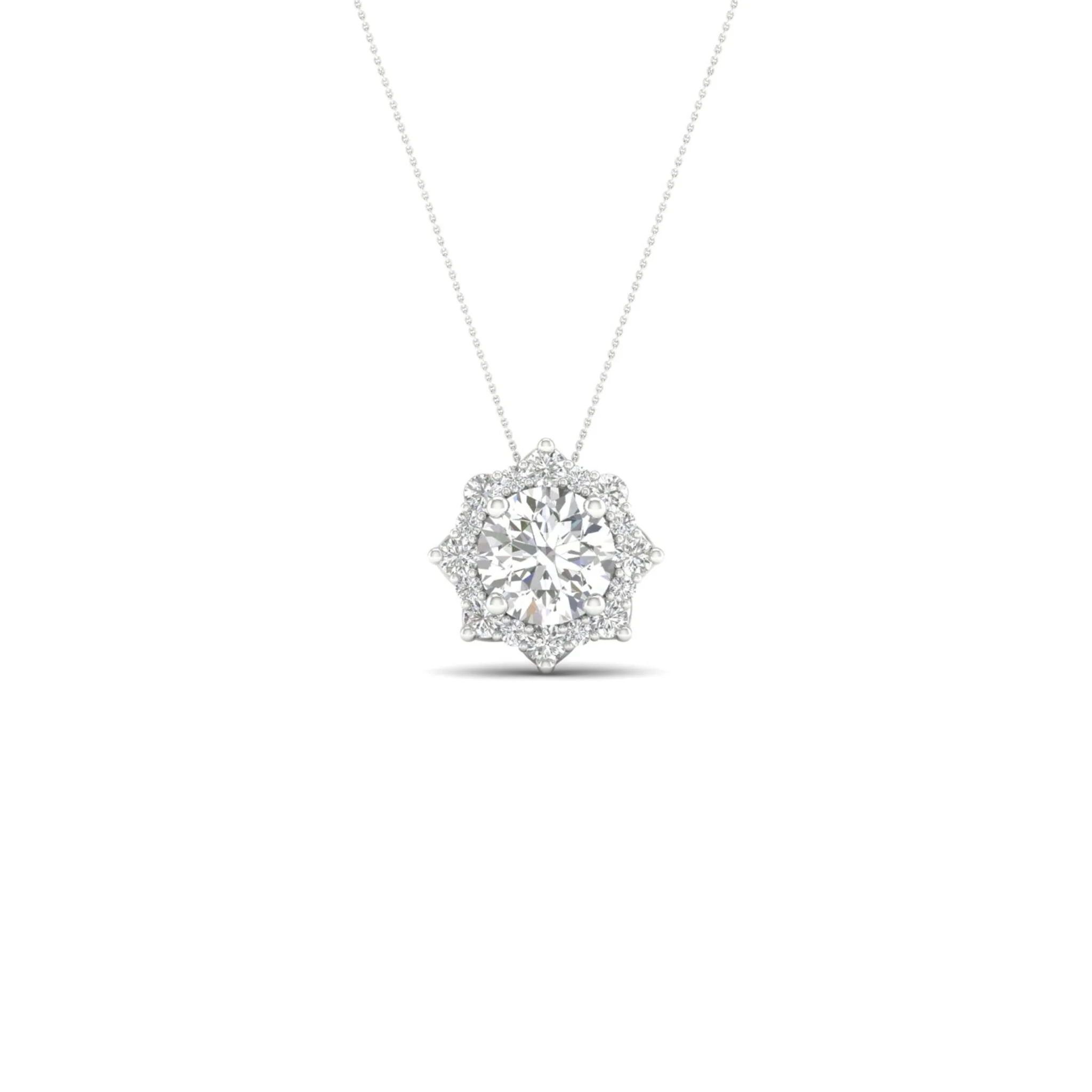 1 ctw Floral Lab Pendant - Image 5
