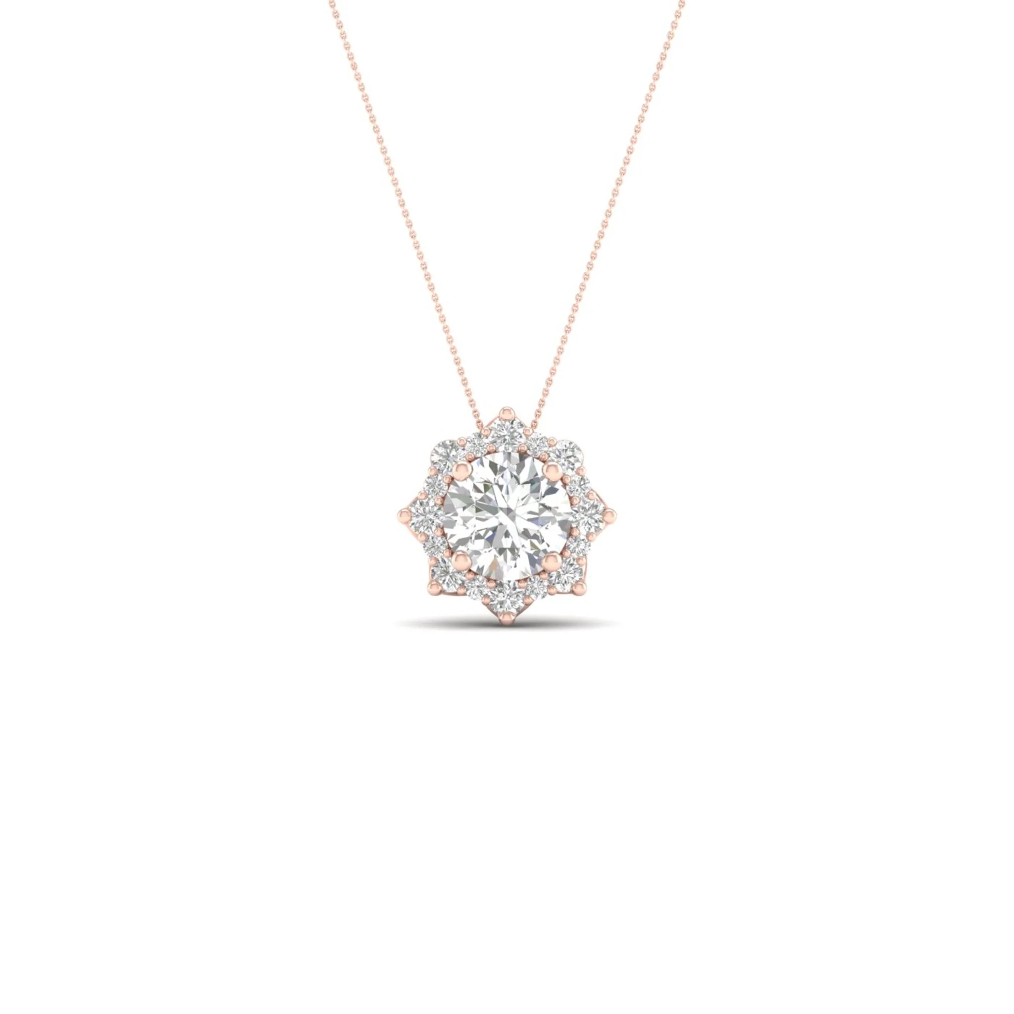 1 ctw Floral Lab Pendant - Image 9