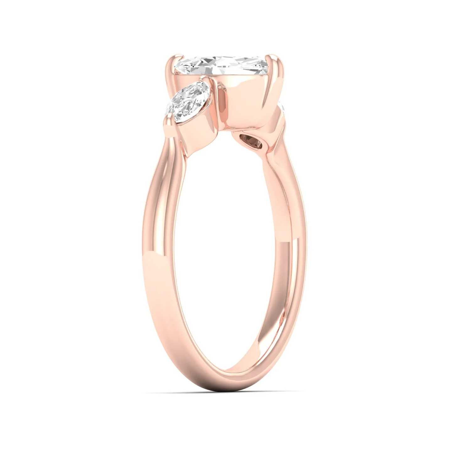 1 Ctw Marquise Three Stone Ring - Image 12