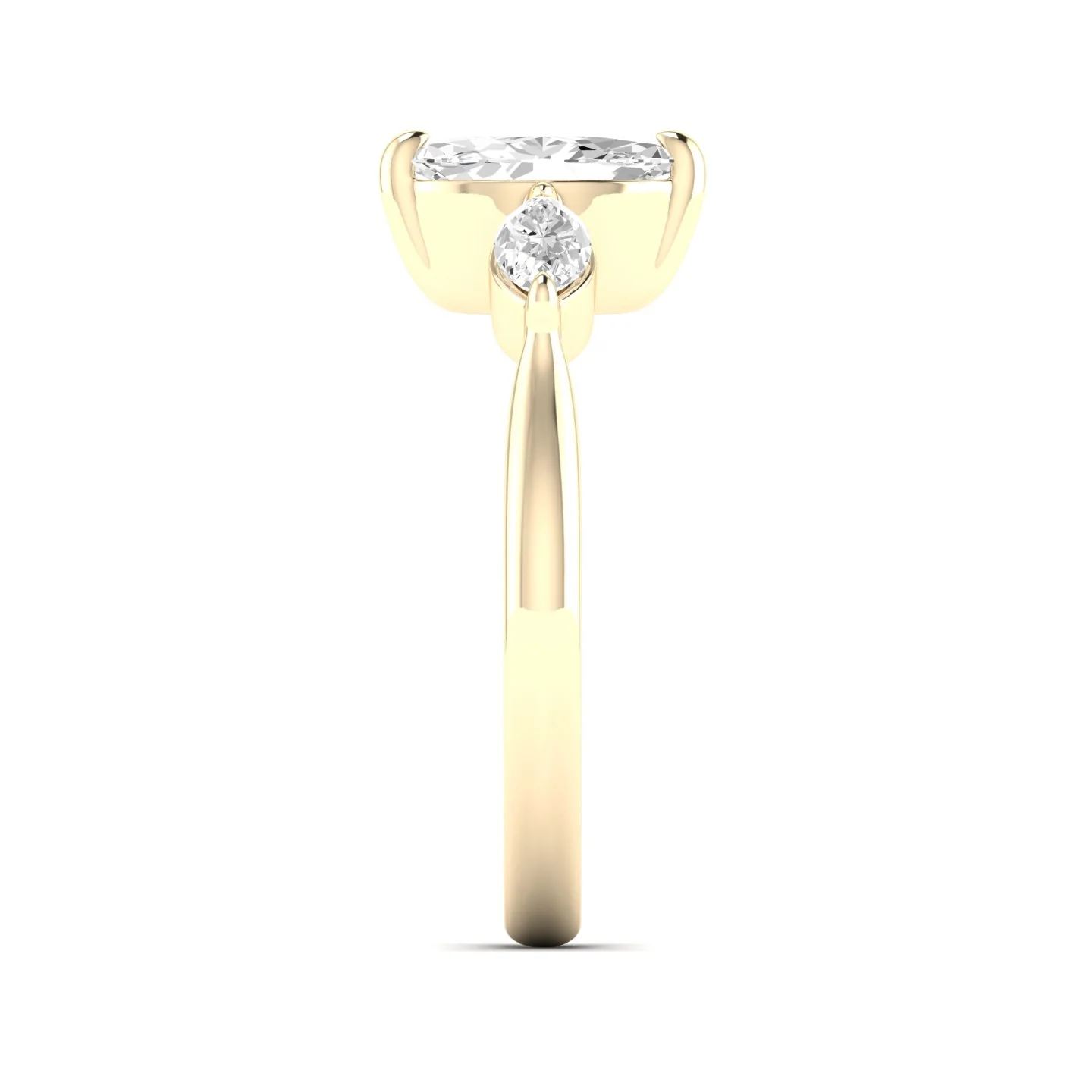 1 Ctw Marquise Three Stone Ring - Image 3