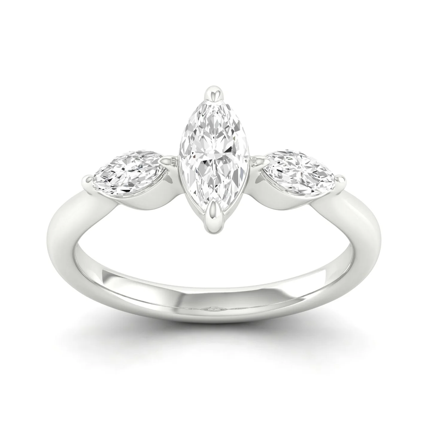 1 Ctw Marquise Three Stone Ring - Image 5