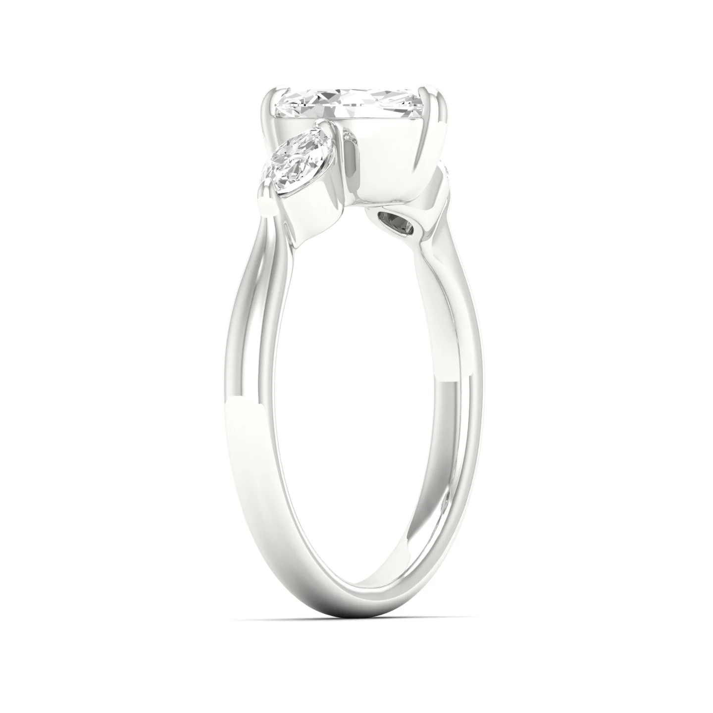 1 Ctw Marquise Three Stone Ring - Image 8