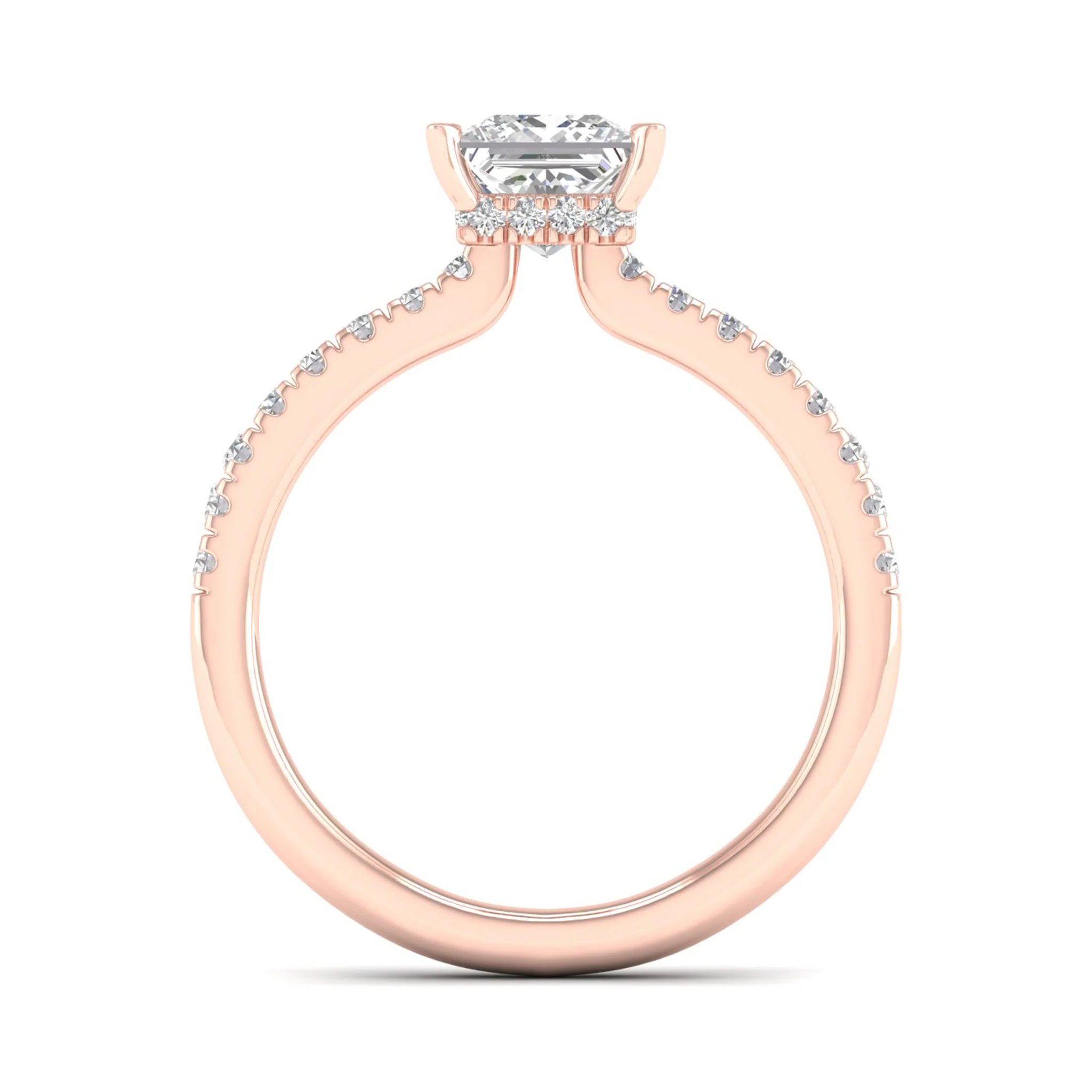 1 ctw Princess Classic Hidden Halo Ring - Image 10