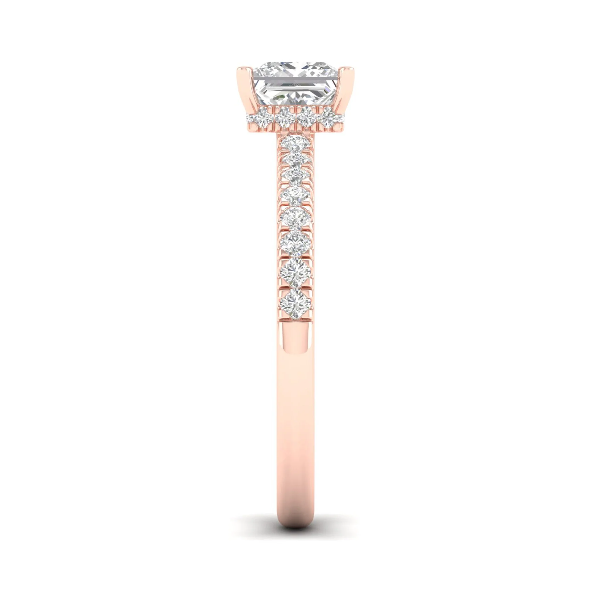 1 ctw Princess Classic Hidden Halo Ring - Image 11