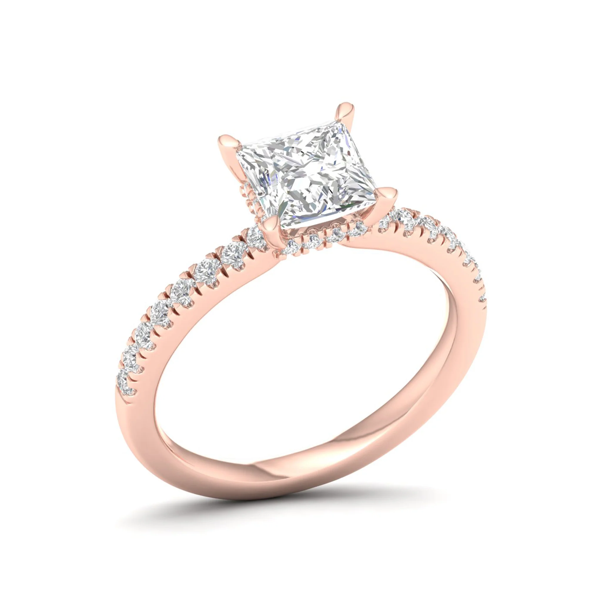 1 ctw Princess Classic Hidden Halo Ring - Image 12