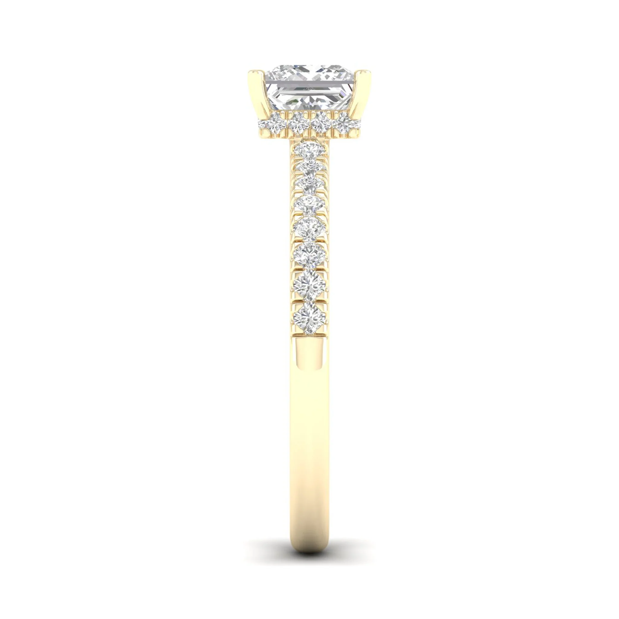 1 ctw Princess Classic Hidden Halo Ring - Image 3