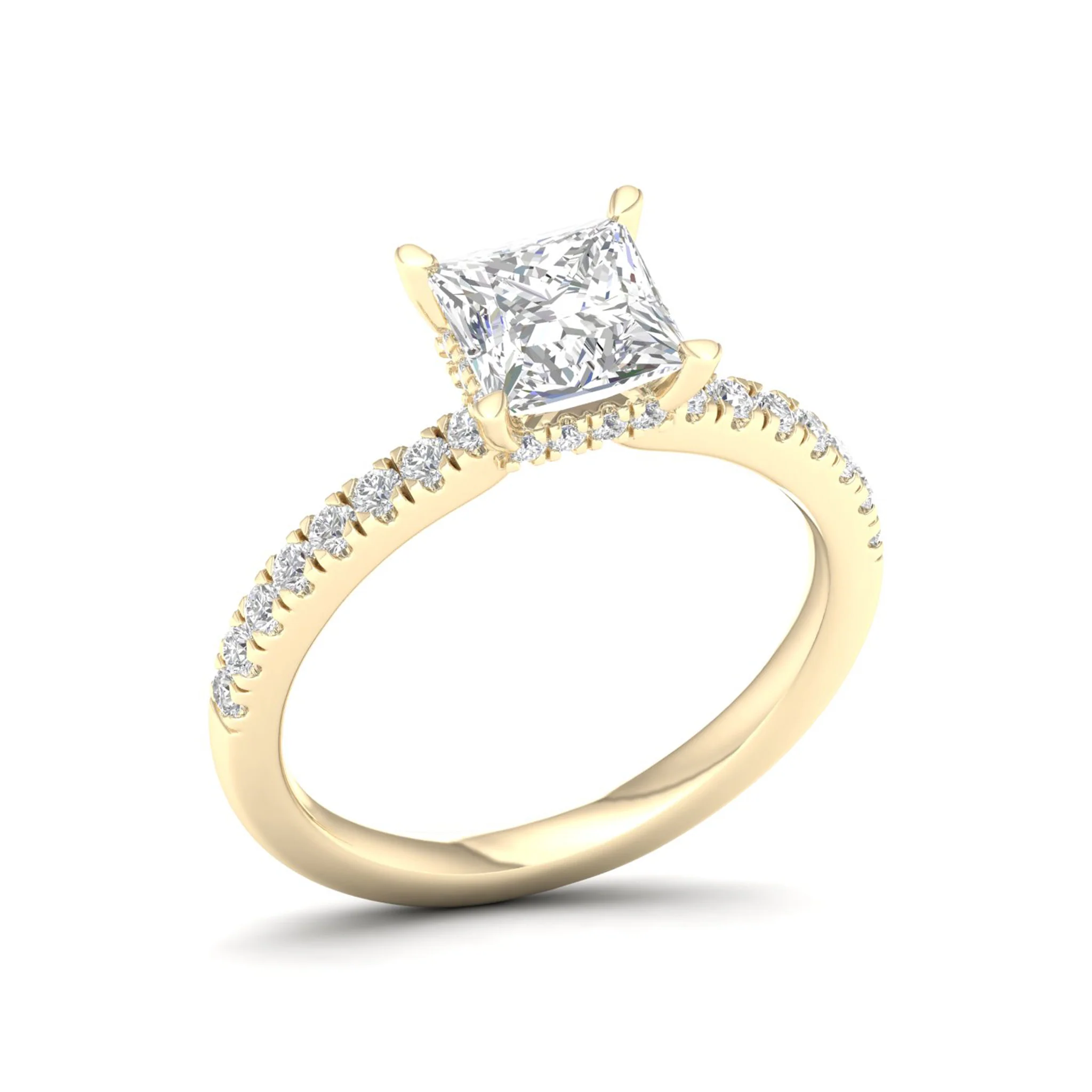 1 ctw Princess Classic Hidden Halo Ring - Image 4