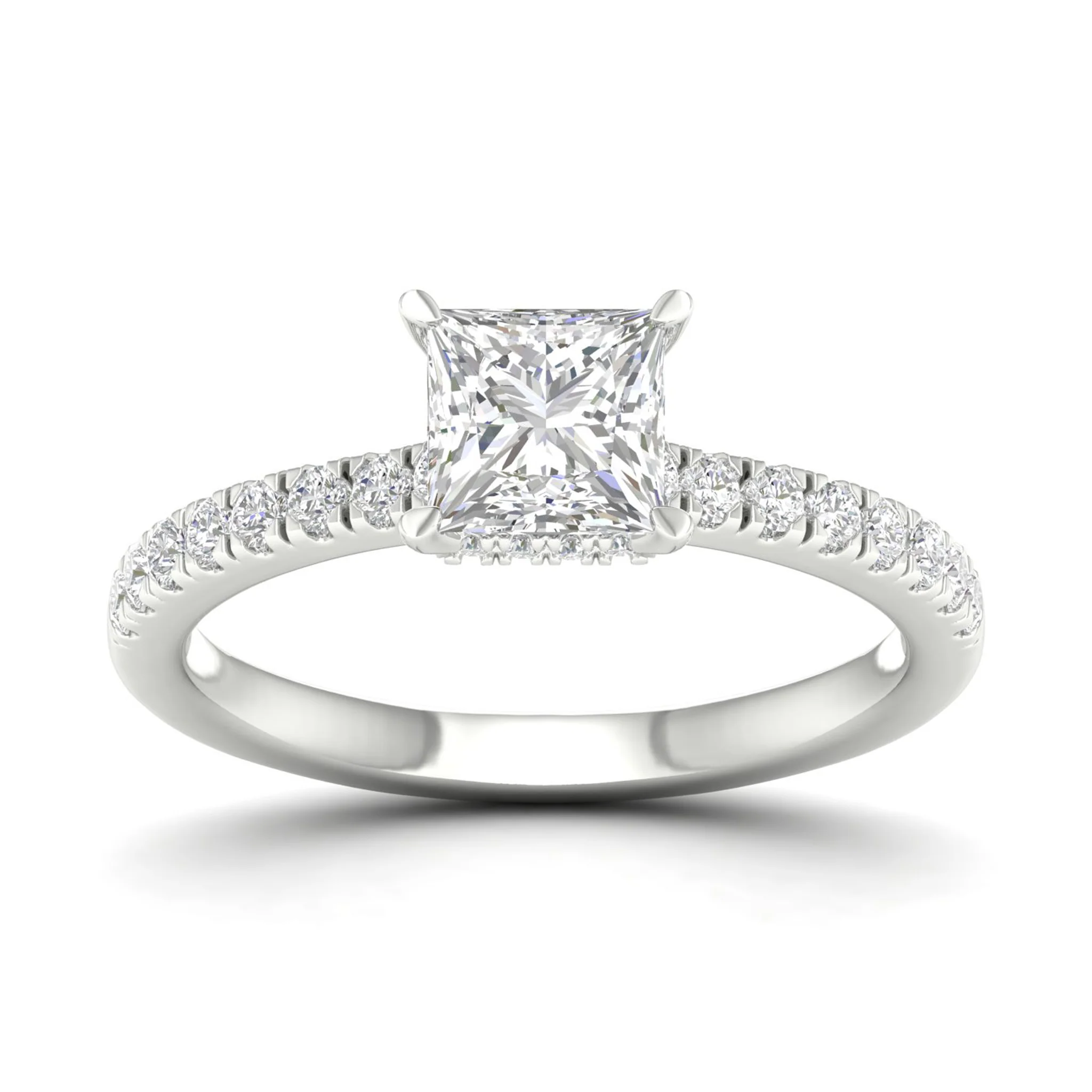 1 ctw Princess Classic Hidden Halo Ring - Image 5