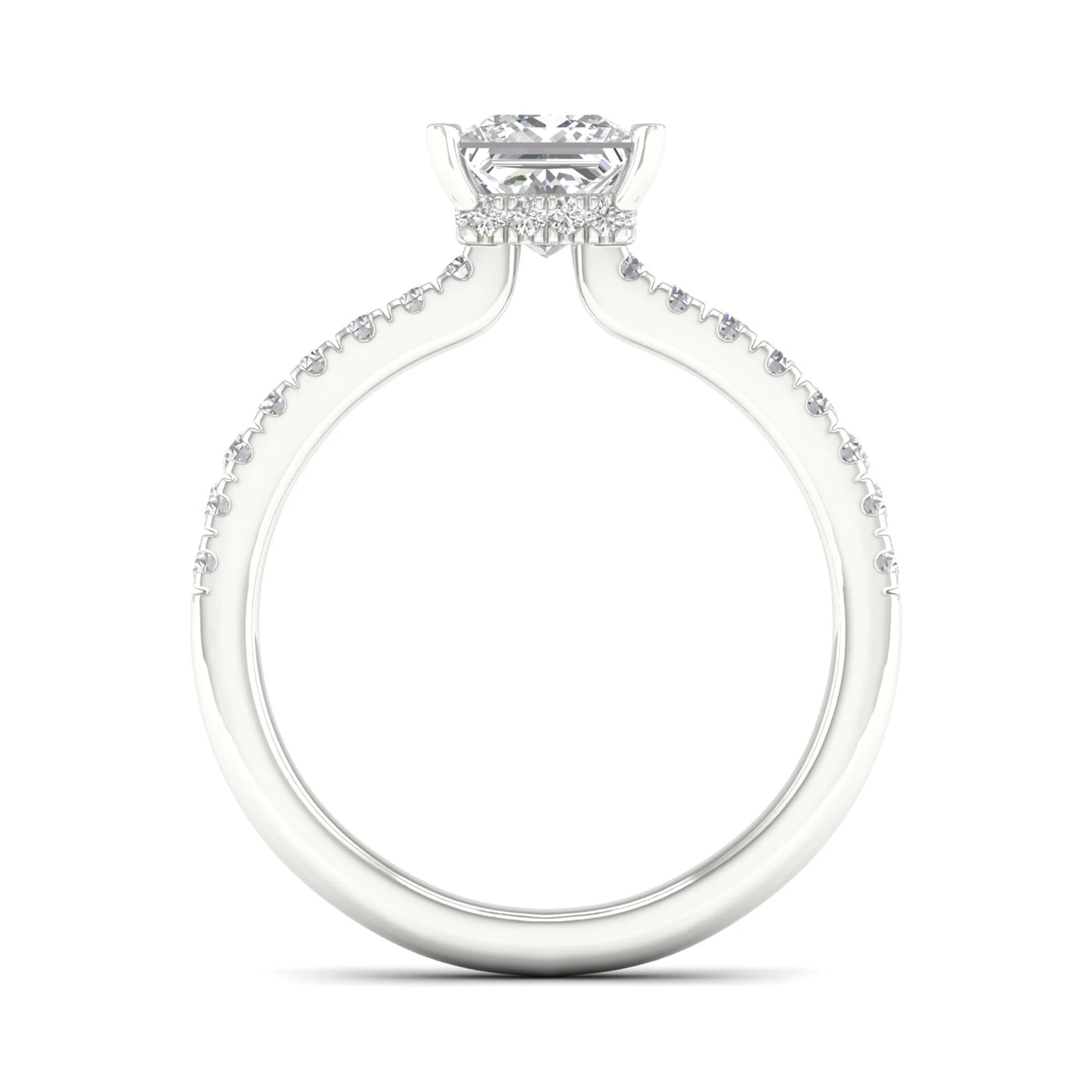 1 ctw Princess Classic Hidden Halo Ring - Image 6
